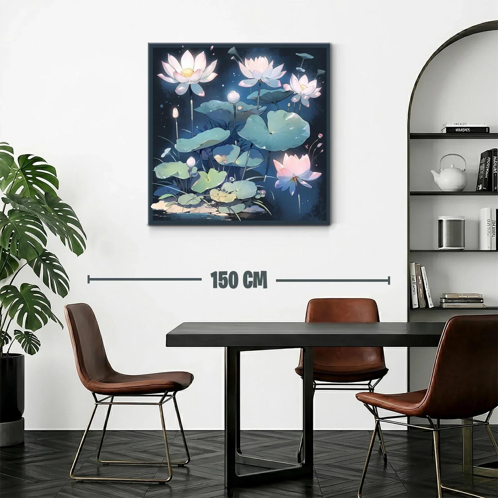 Delicadas flores de loto iluminadas en tonos suaves — miniatura 2