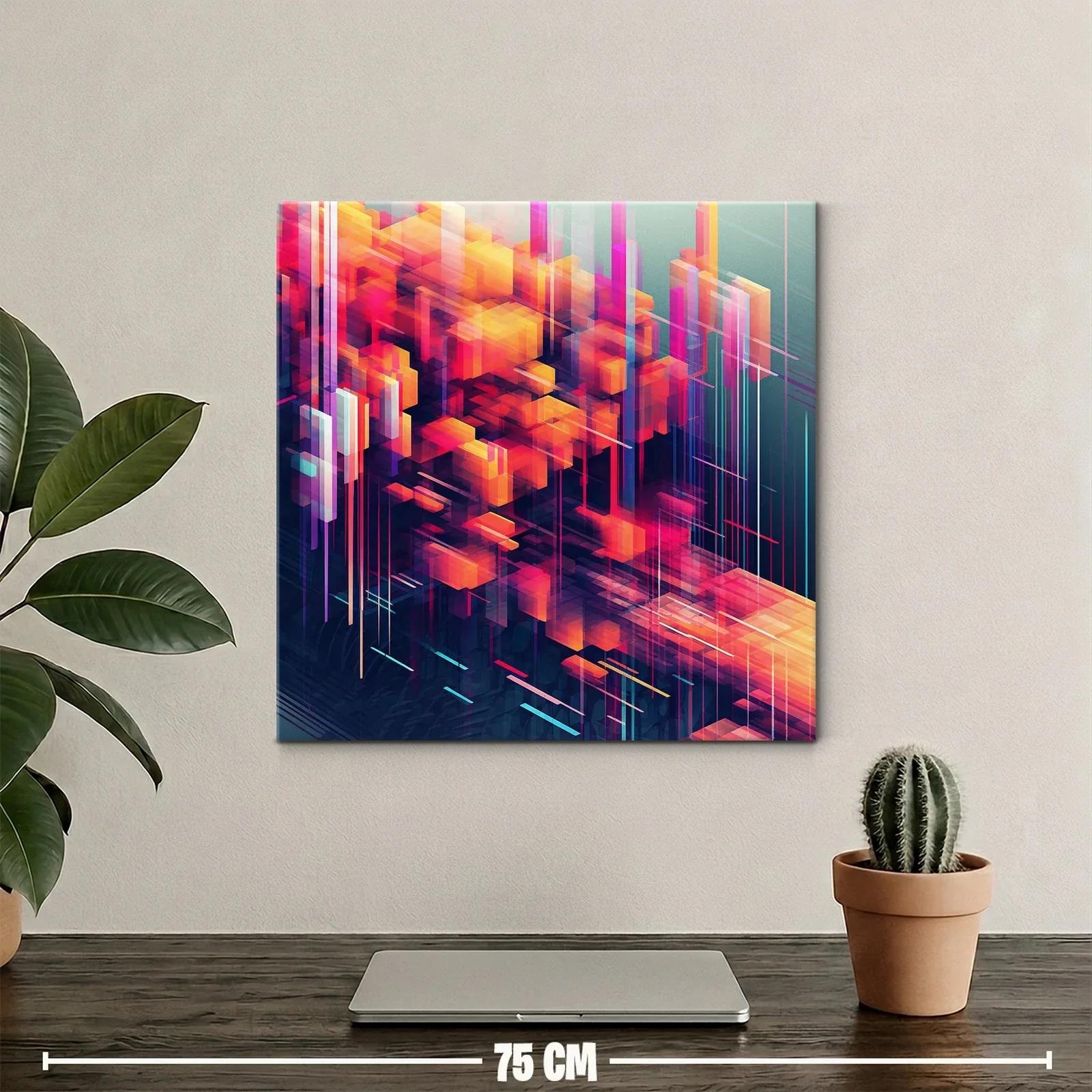 Composición abstracta en tonos cálidos y vibrantes — miniatura 2