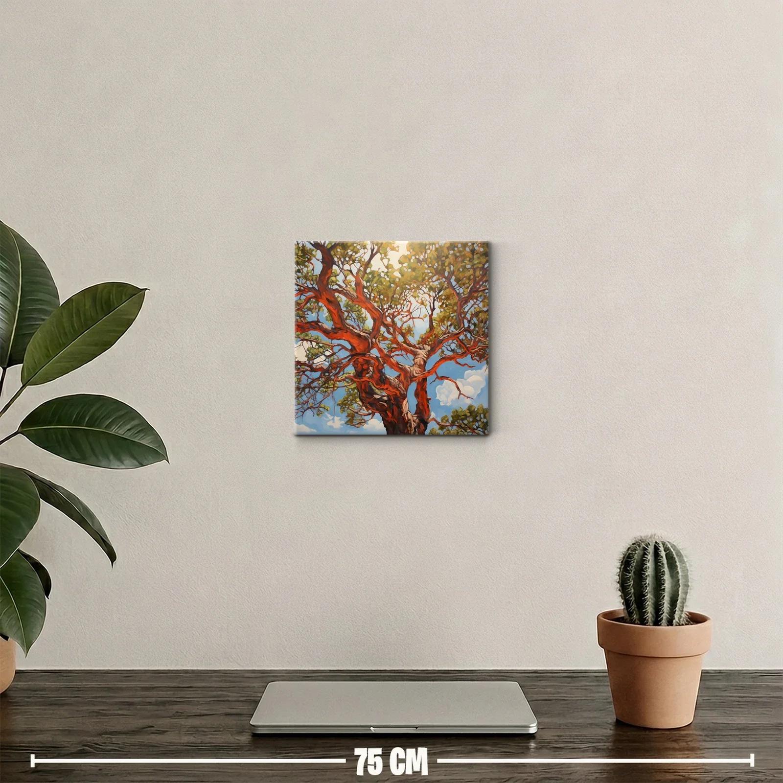 Majestuoso árbol con ramas entrelazadas bajo cielo azul — miniatura 2