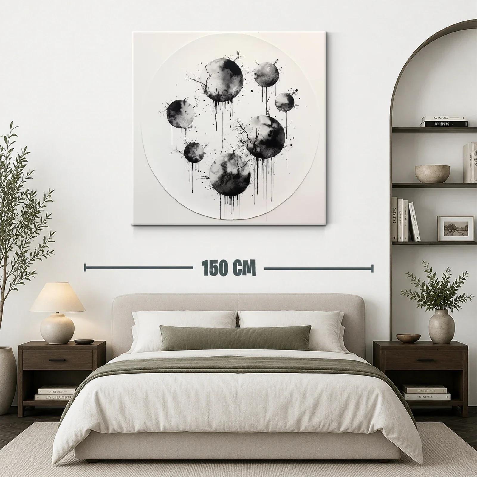 Composición de esferas en negro y gris con efecto acuarela — miniatura 3