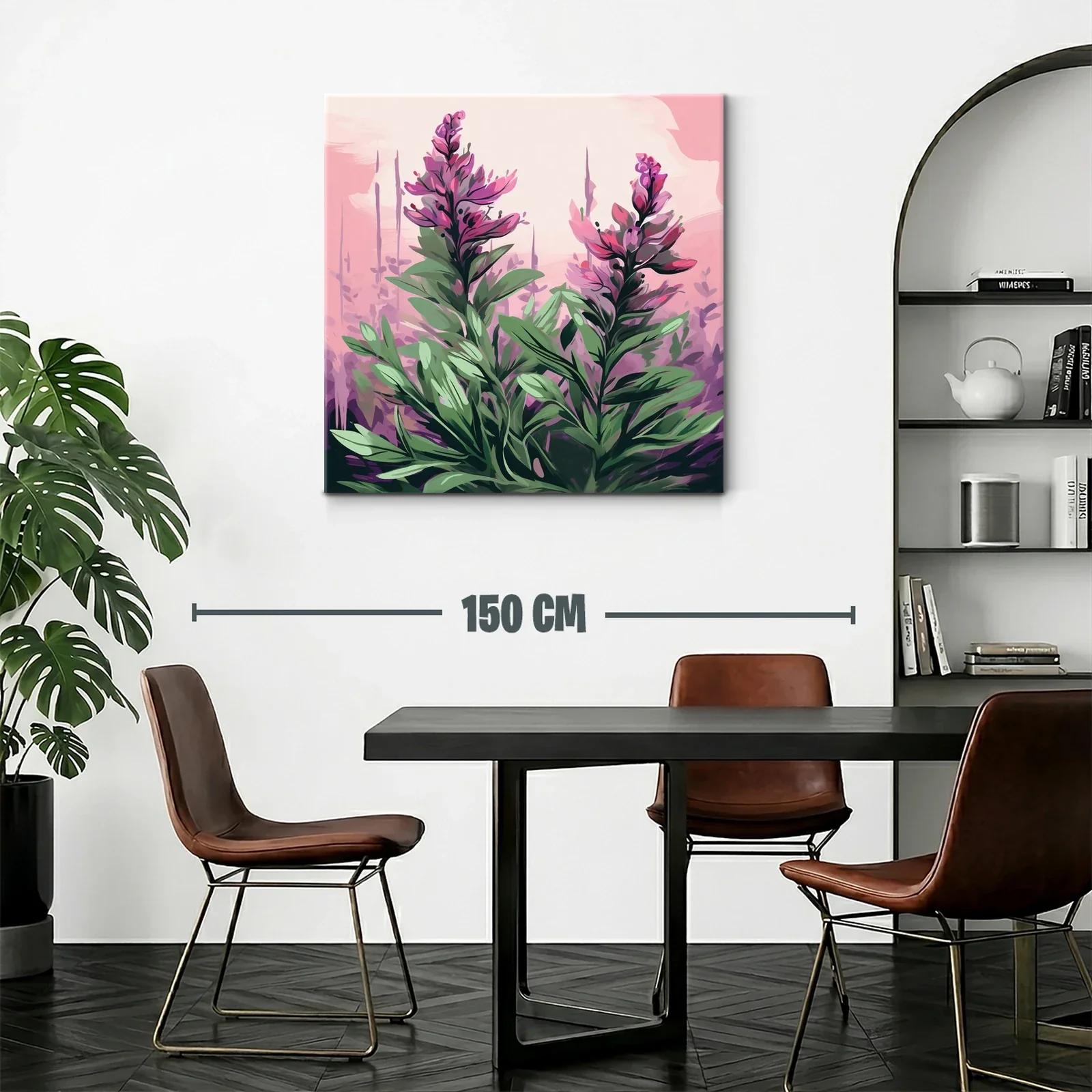 Elegancia floral en tonos rosas y verdes vibrantes — miniatura 2