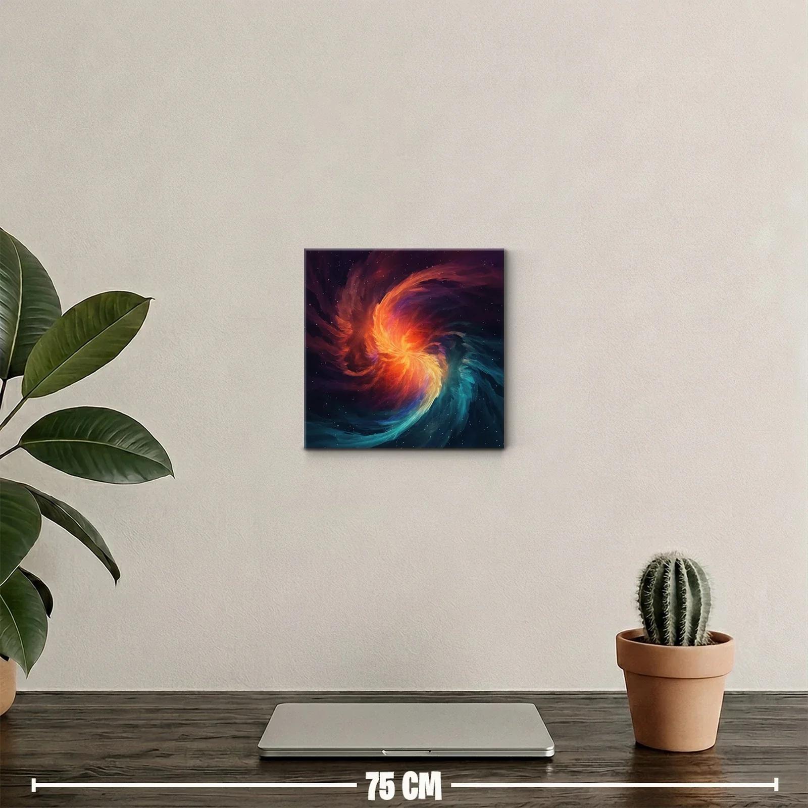 Cuadro abstracto con torbellino de fuego y agua en movimiento — miniatura 2