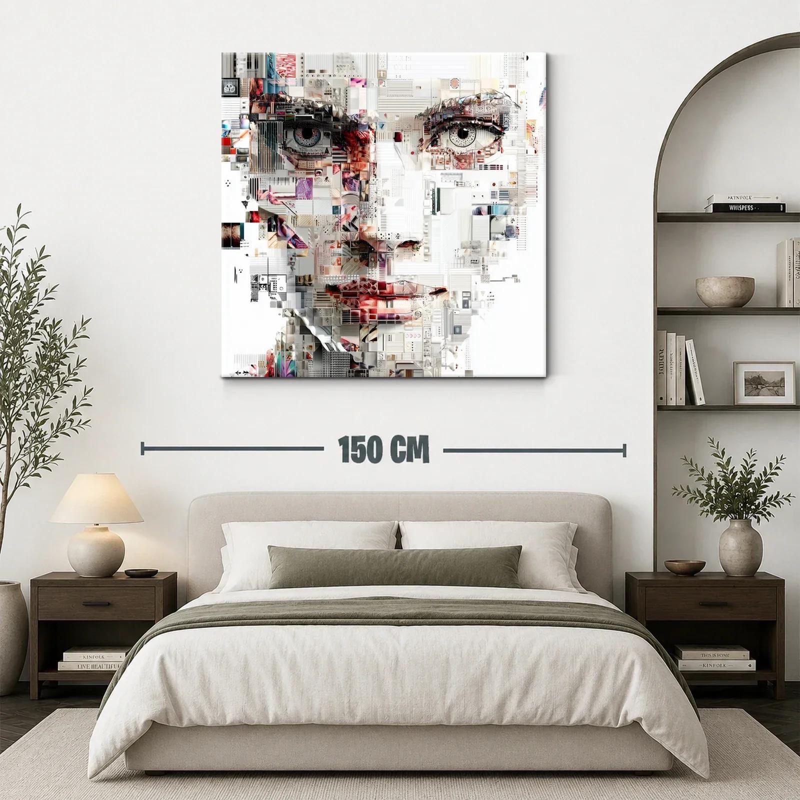 Rostro femenino compuesto por tonos y texturas variadas — miniatura 3