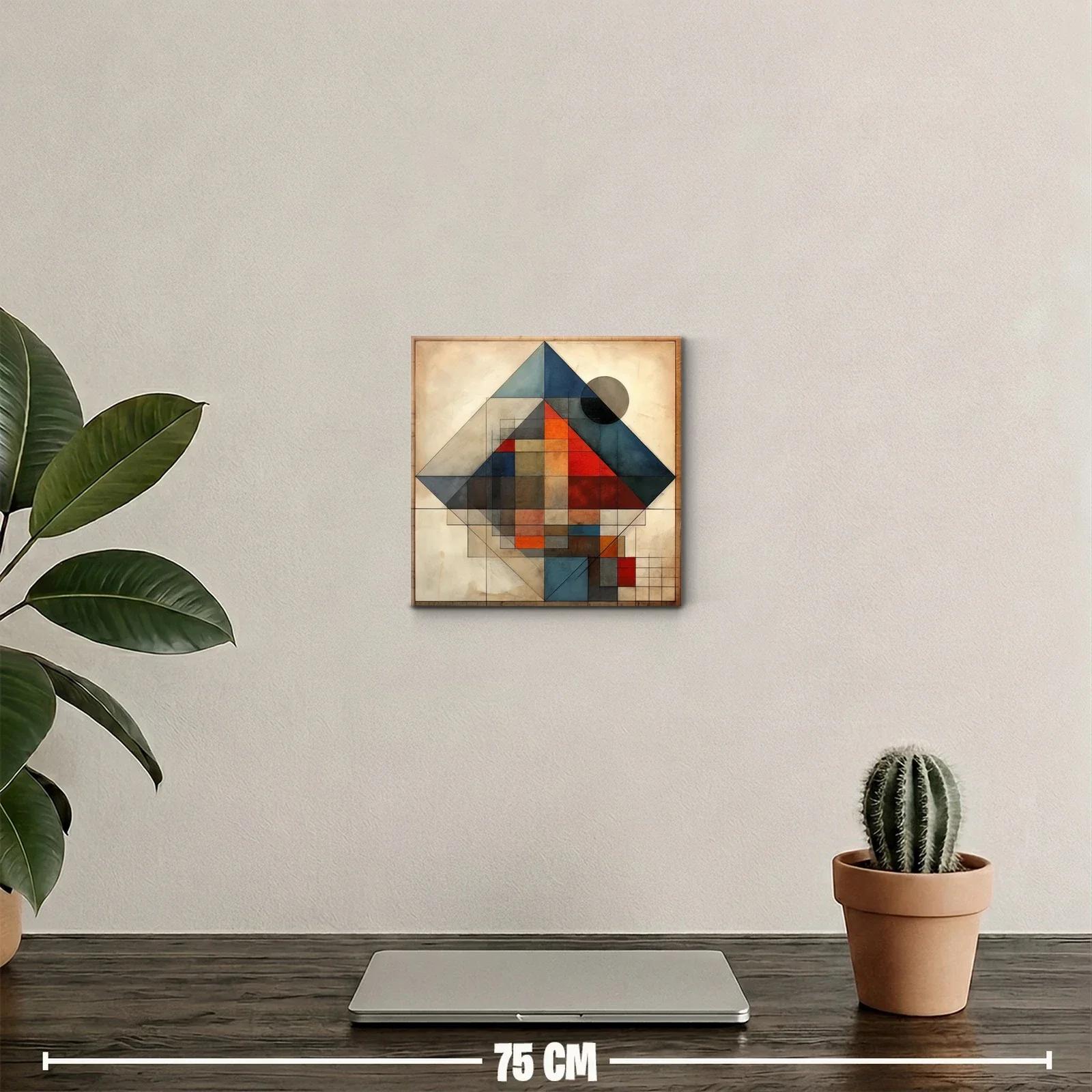 Composición geométrica con contrastes cálidos y fríos — miniatura 2