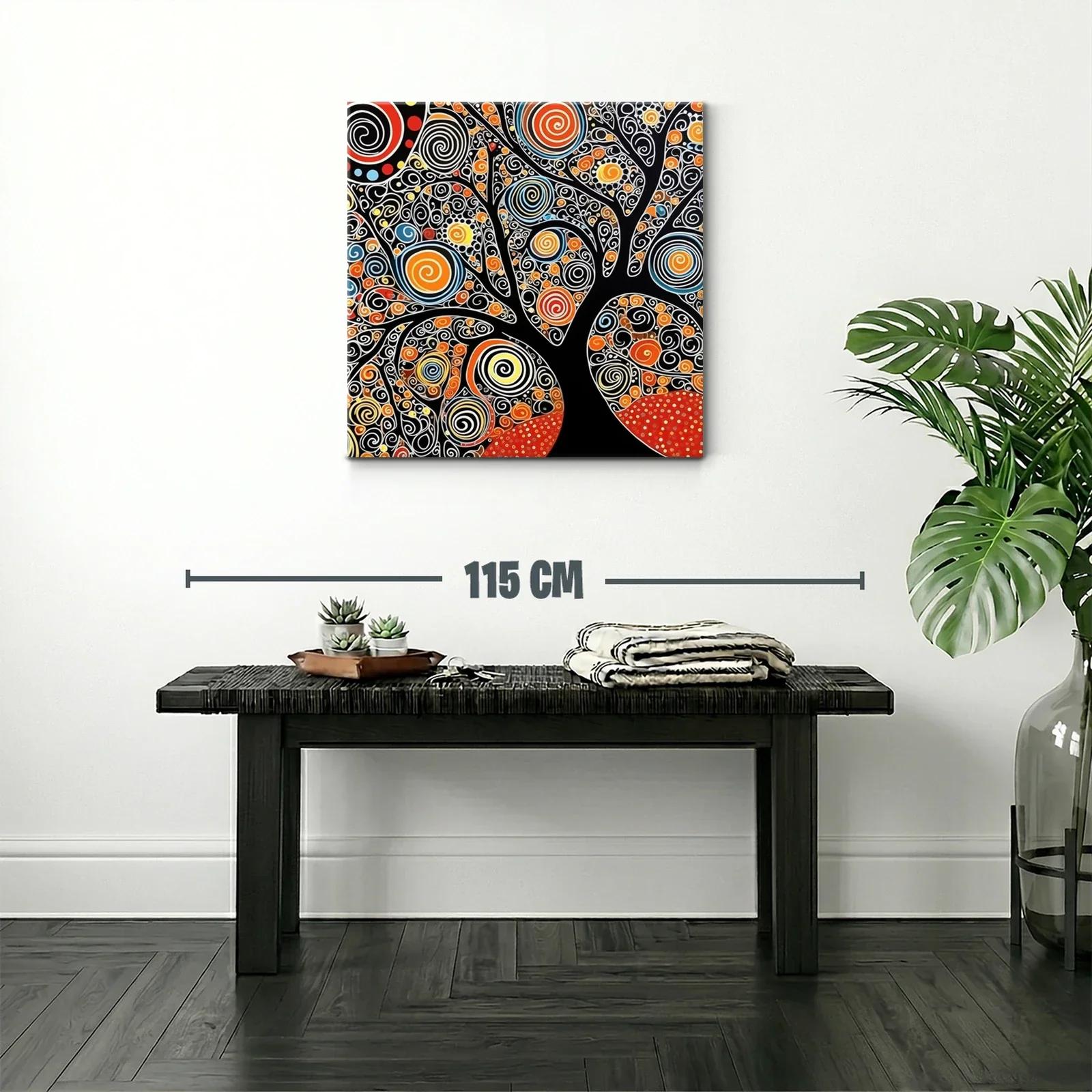 Árbol de espirales con vibrantes tonos otoñales — miniatura 2