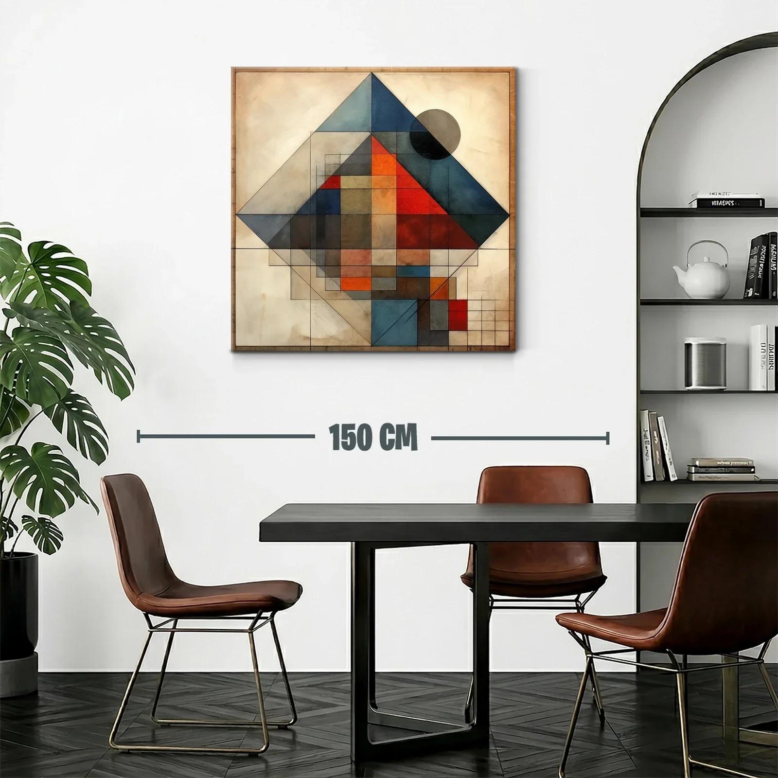 Composición geométrica con contrastes cálidos y fríos — miniatura 2