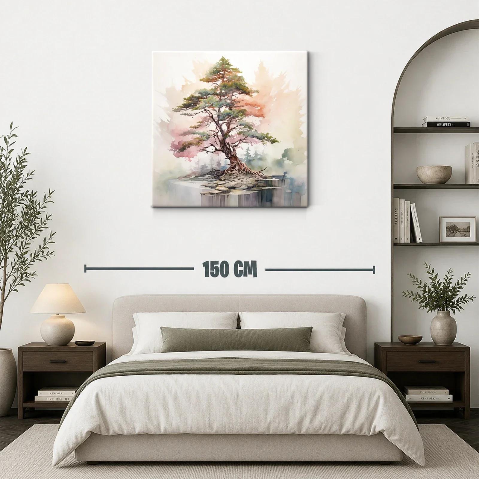 Árbol sobre roca con tonos suaves y delicados — miniatura 3