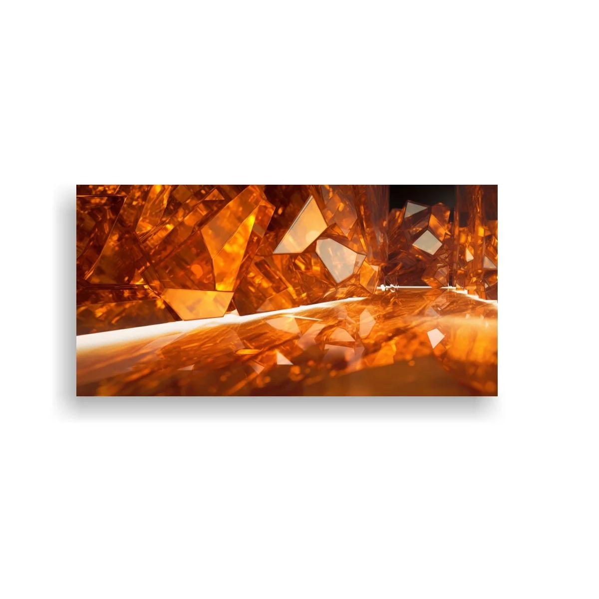 Cuadro cristales ámbar con facetas superpuestas — imagen principal