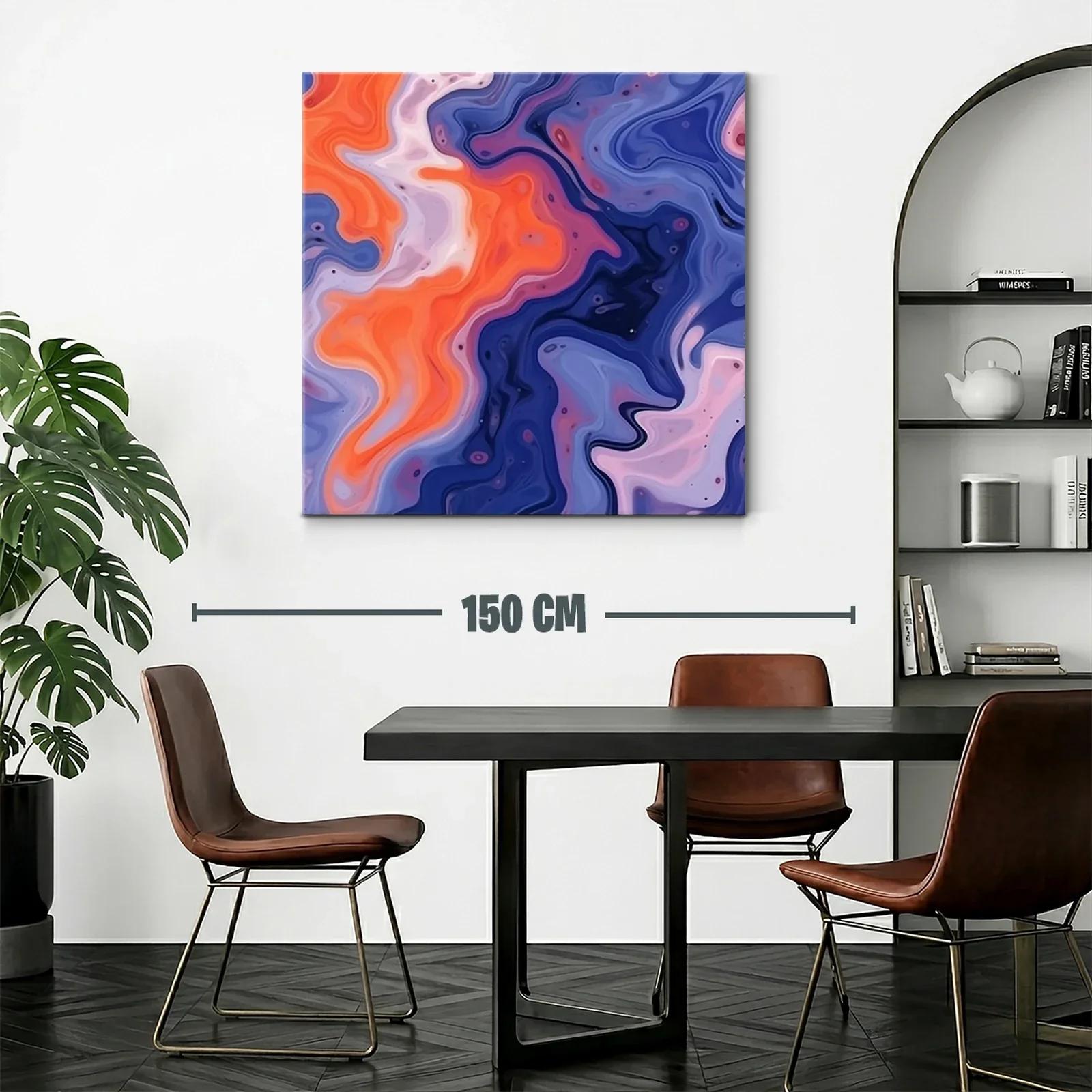 Composición abstracta con fluidas formas en tonos vivos — miniatura 2