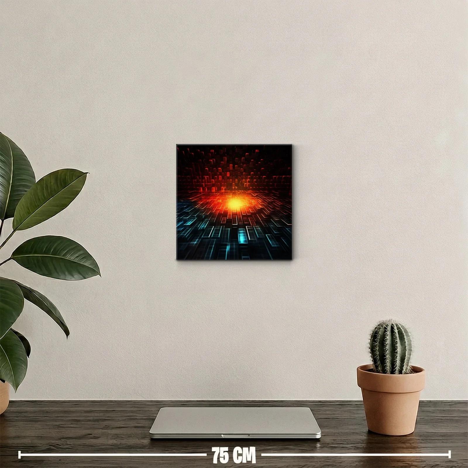 Impactante obra de arte digital con luz y geometría vibrante — miniatura 2