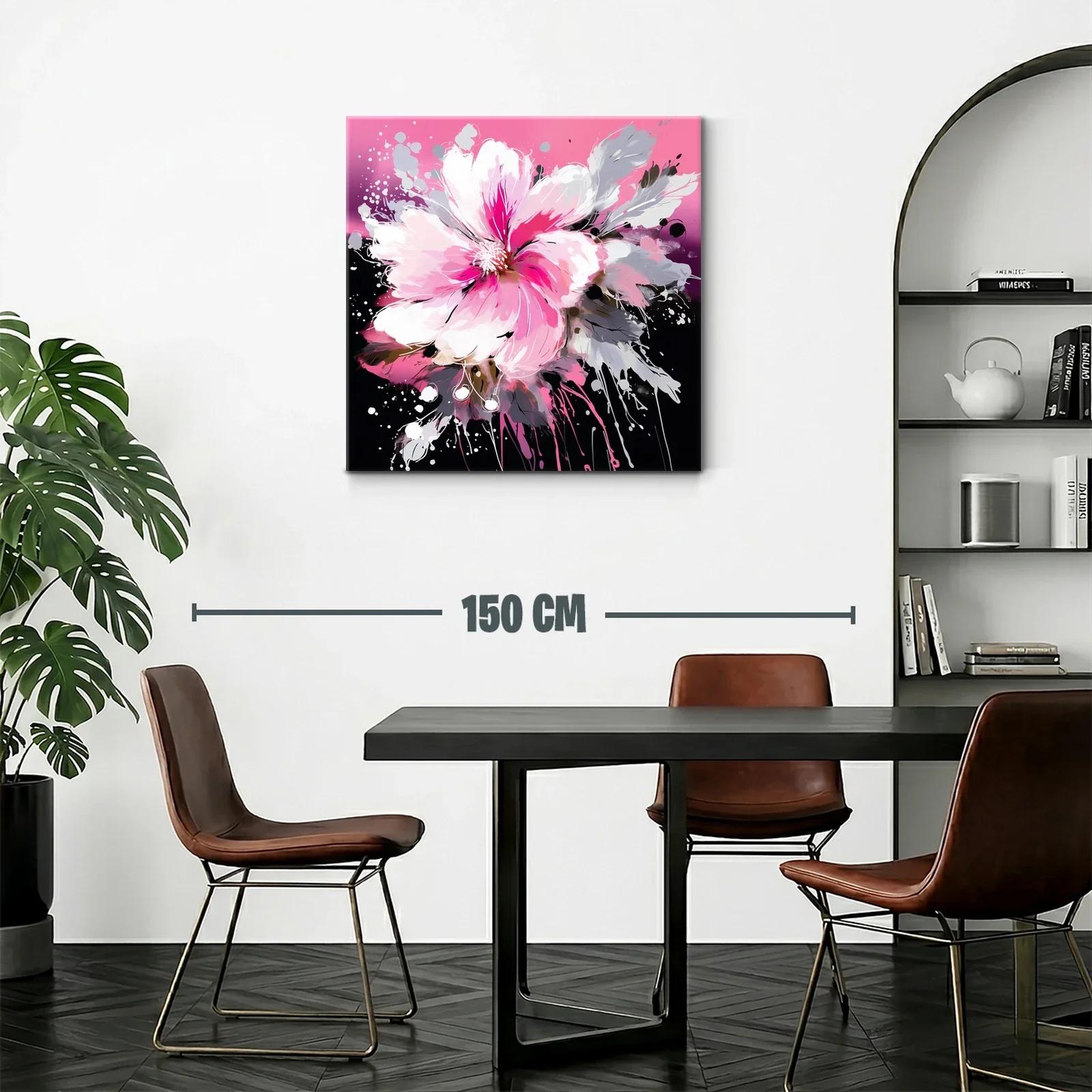 Flor vibrante en tonos fucsia y gris sobre fondo oscuro — miniatura 2