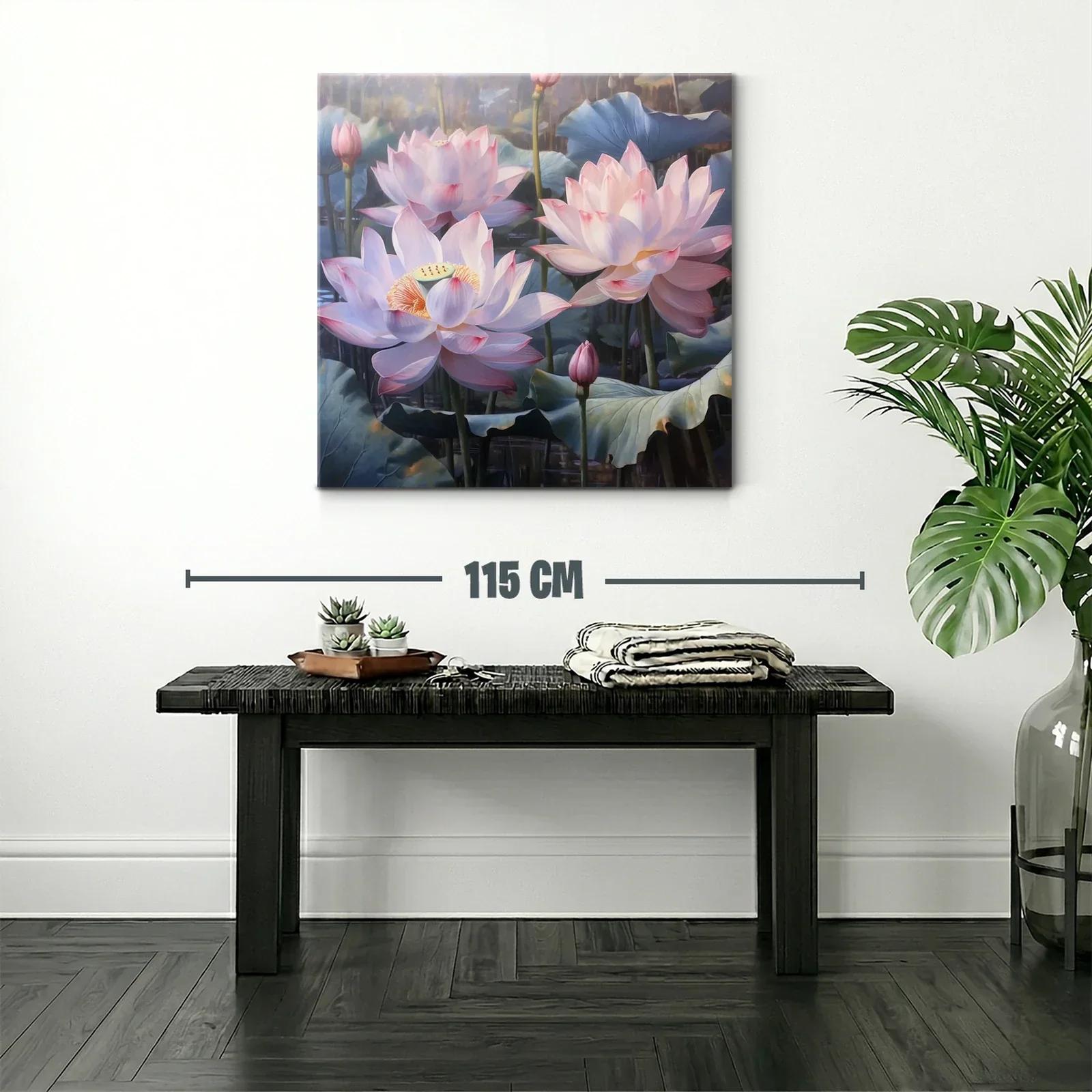 Elegancia natural de flores de loto en tonos suaves — miniatura 2