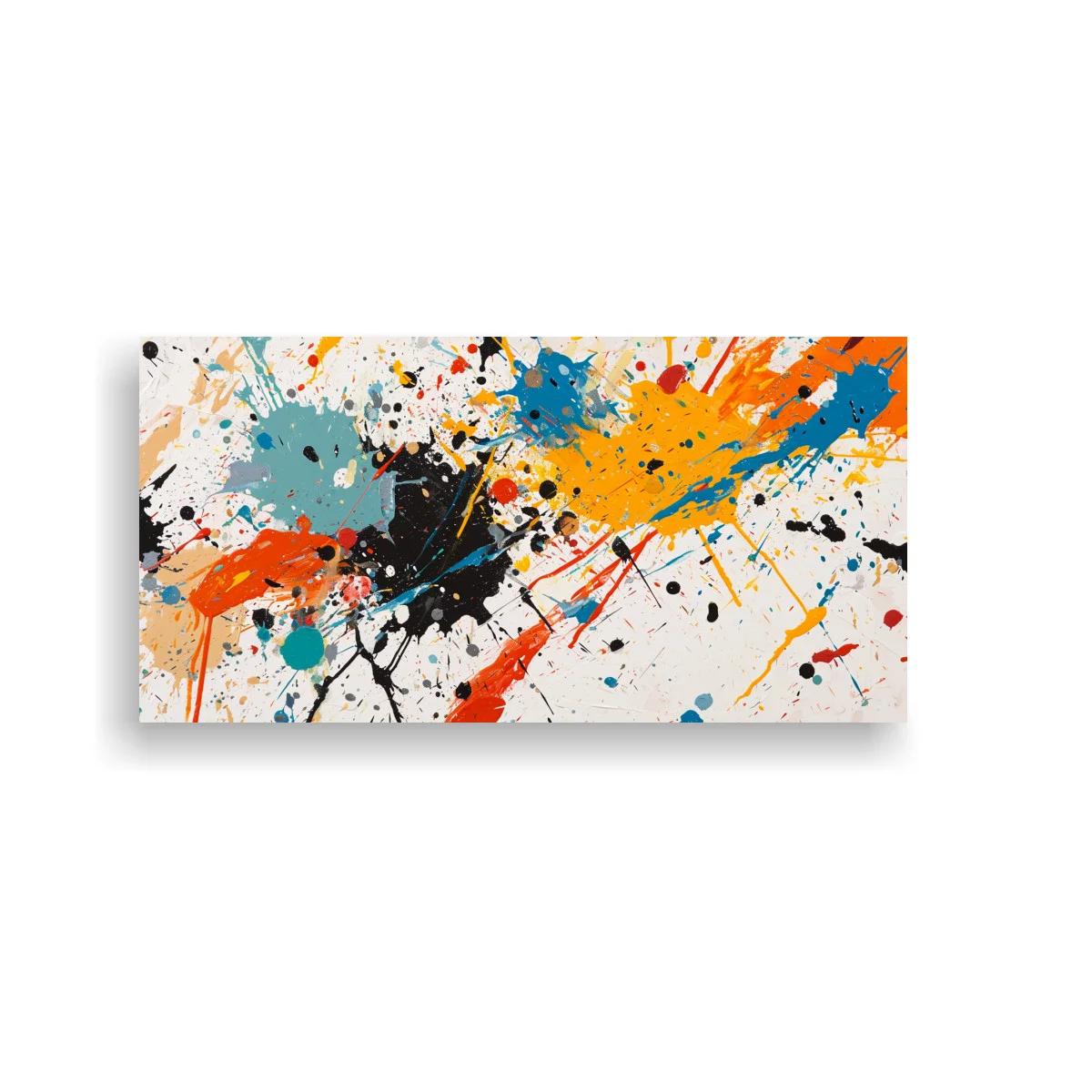 Cuadro salpicaduras de pintura con brochazos diagonales — imagen principal