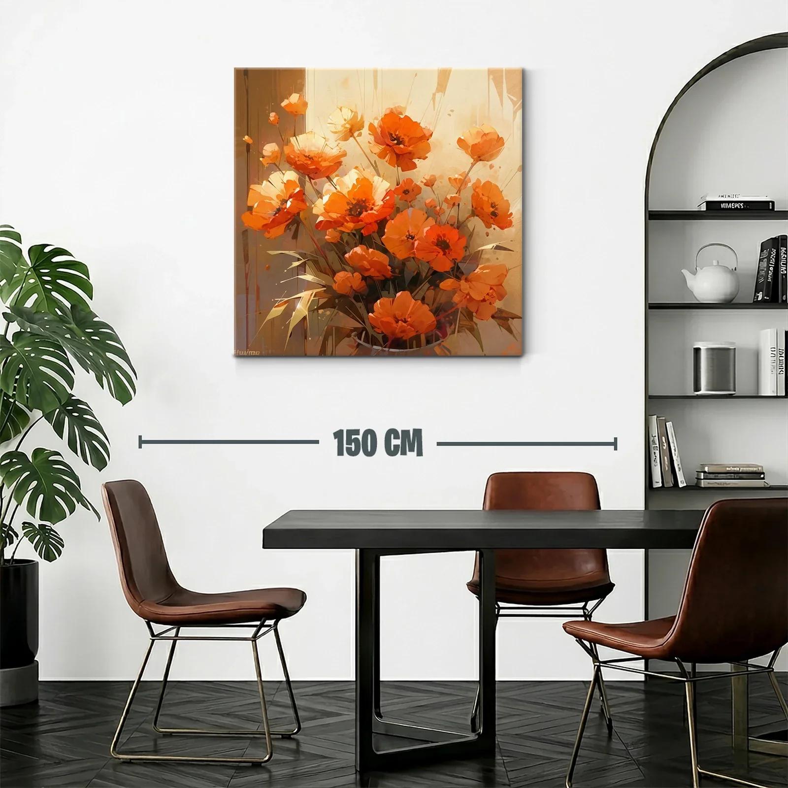Vibrante ramo de flores naranjas en ambiente cálido — miniatura 2