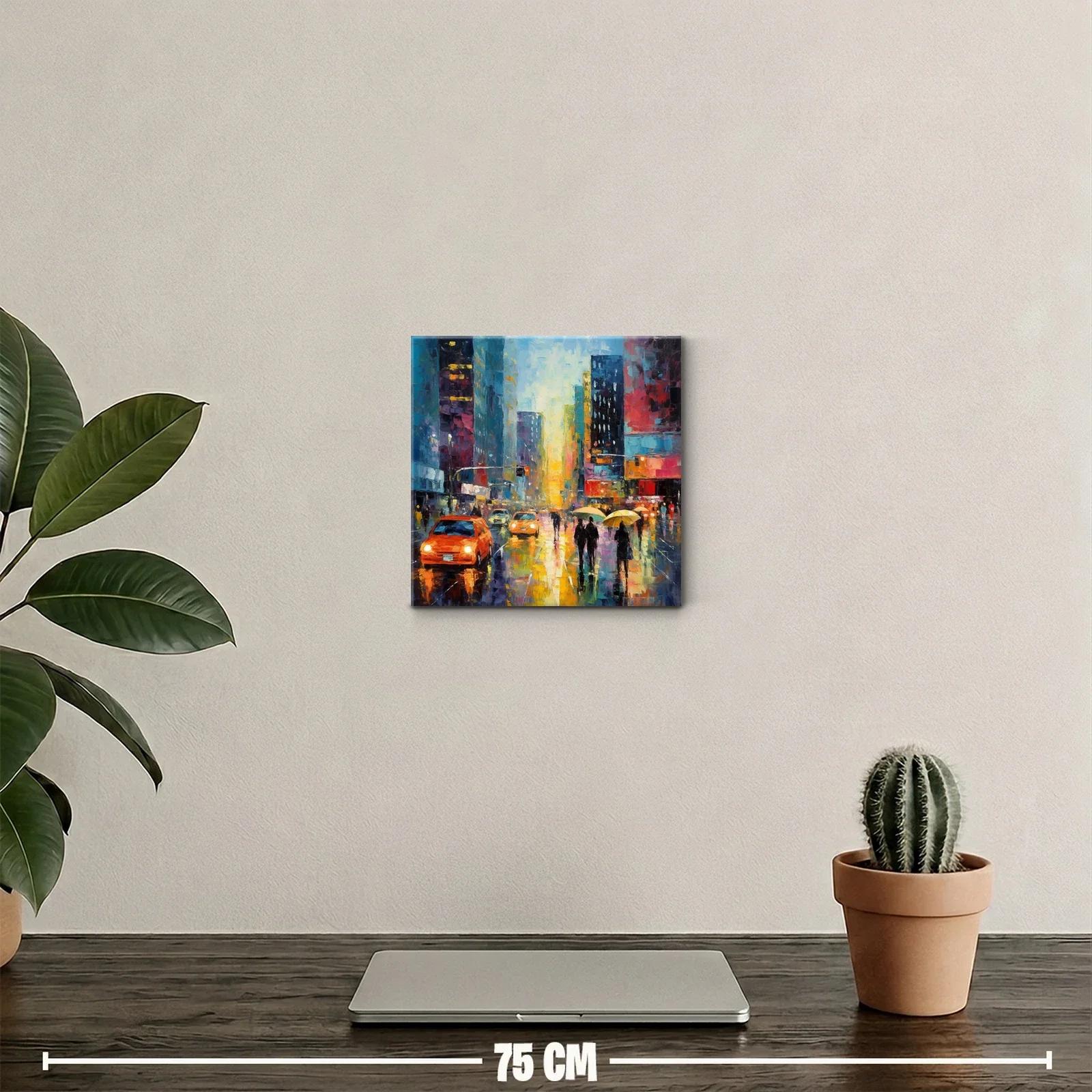 Atardecer urbano con luces y reflejos vibrantes — miniatura 2