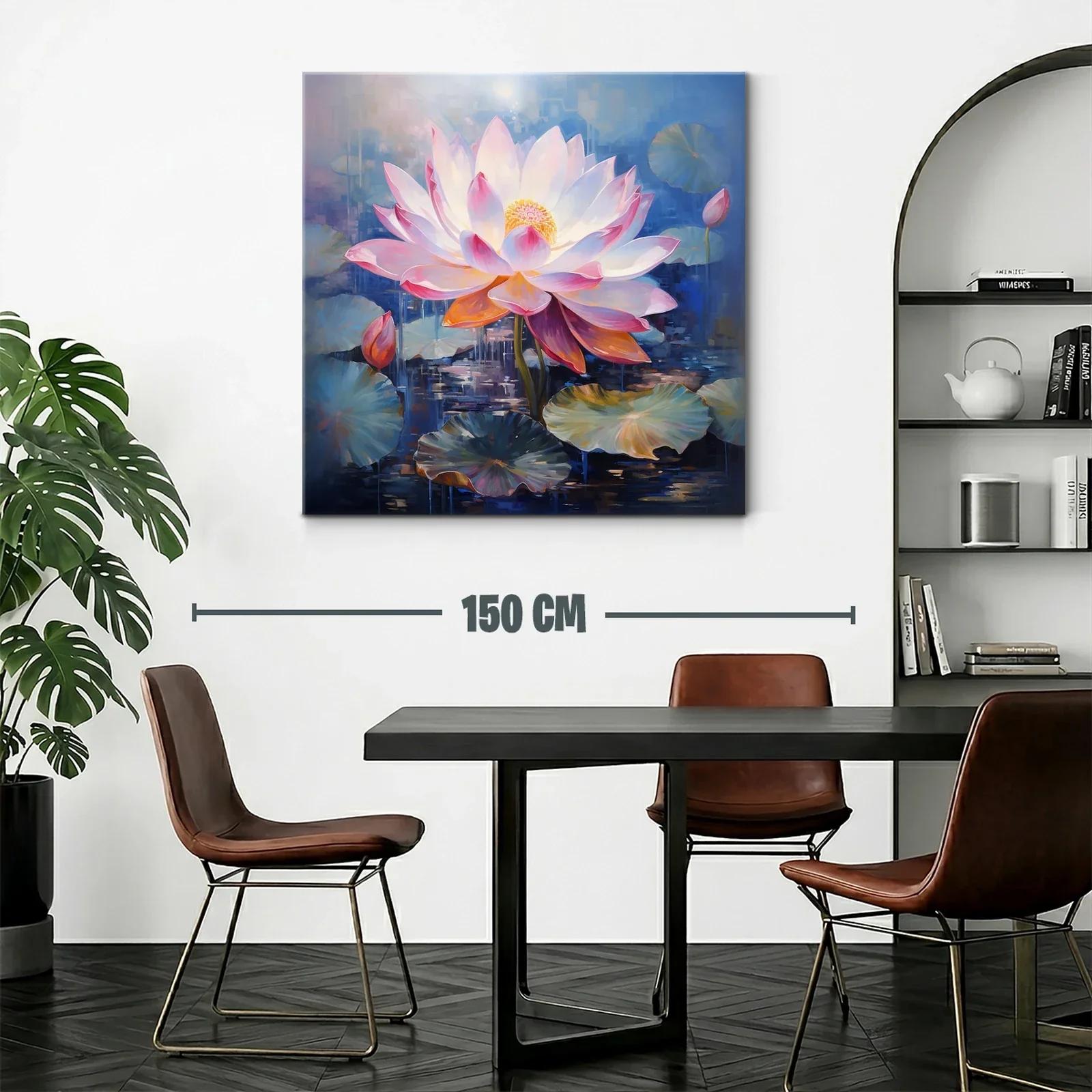 Exquisita flor de loto en armonía acuática y luz suave — miniatura 2