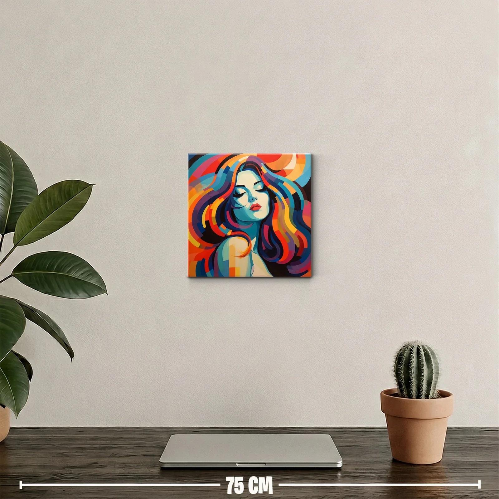 Retrato femenino con dinamismo y colores intensos — miniatura 2