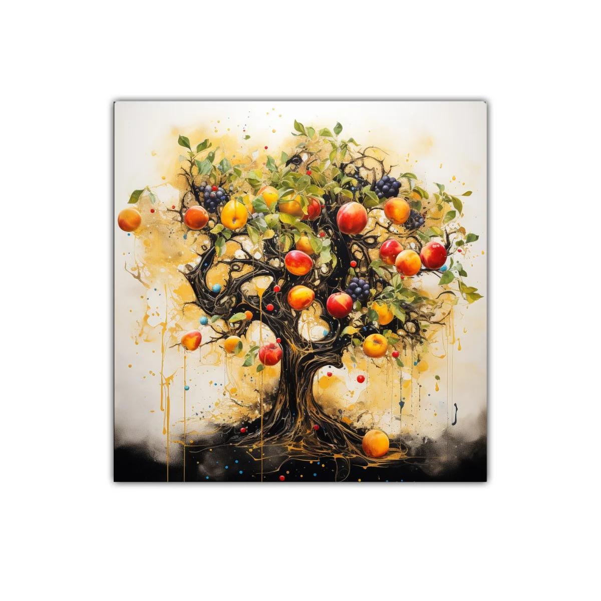 Árbol frutal exuberante con tonos cálidos y vibrantes — miniatura 1