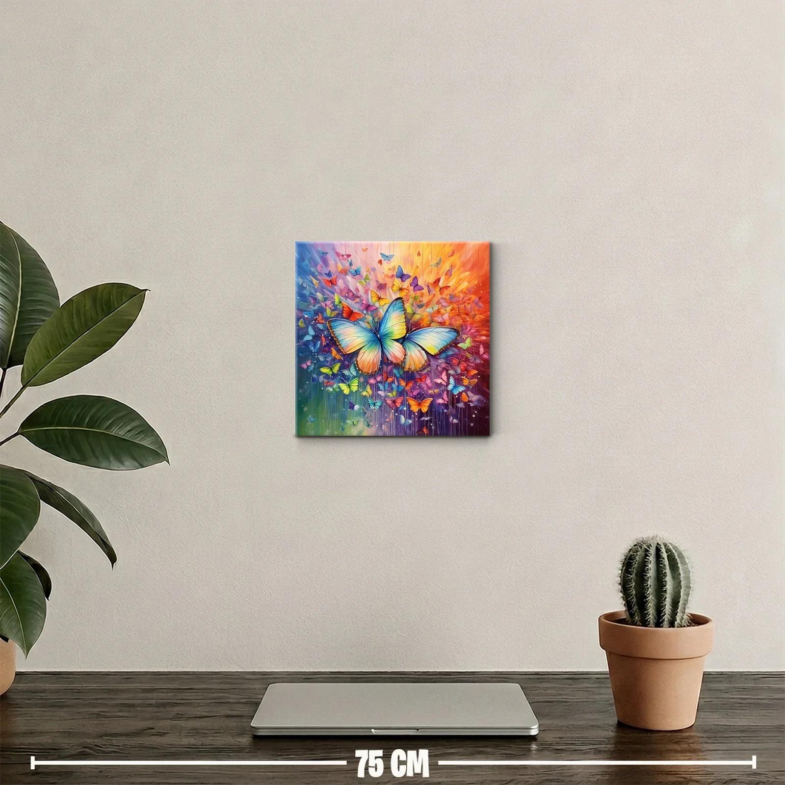 Mariposas vibrantes en explosión de colores intensos — miniatura 2