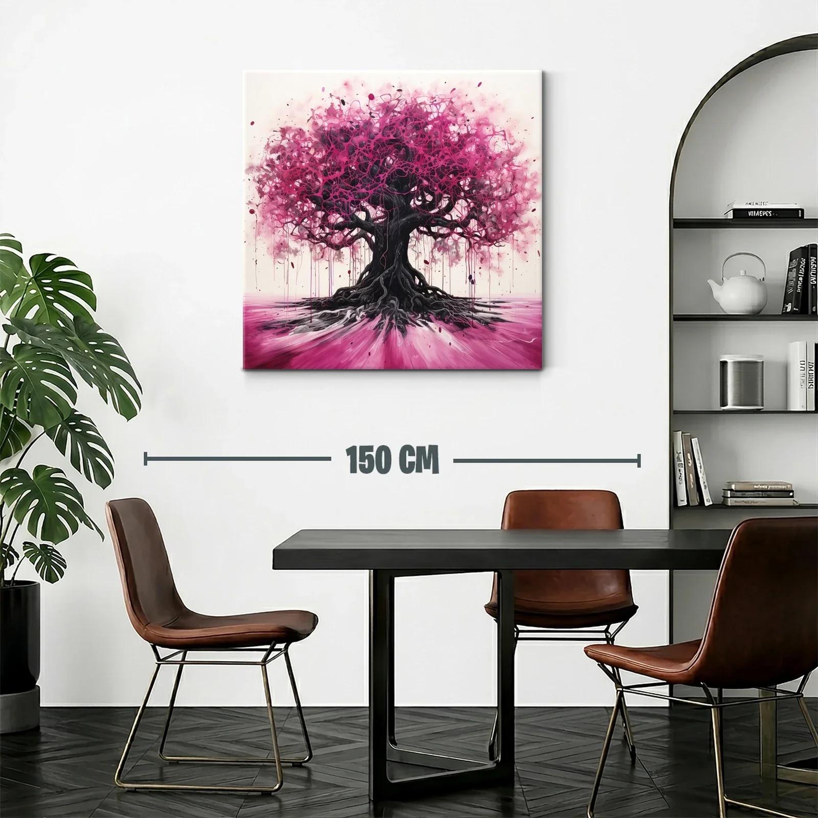 Árbol vibrante con ramas entrelazadas en tonos fucsia — miniatura 2