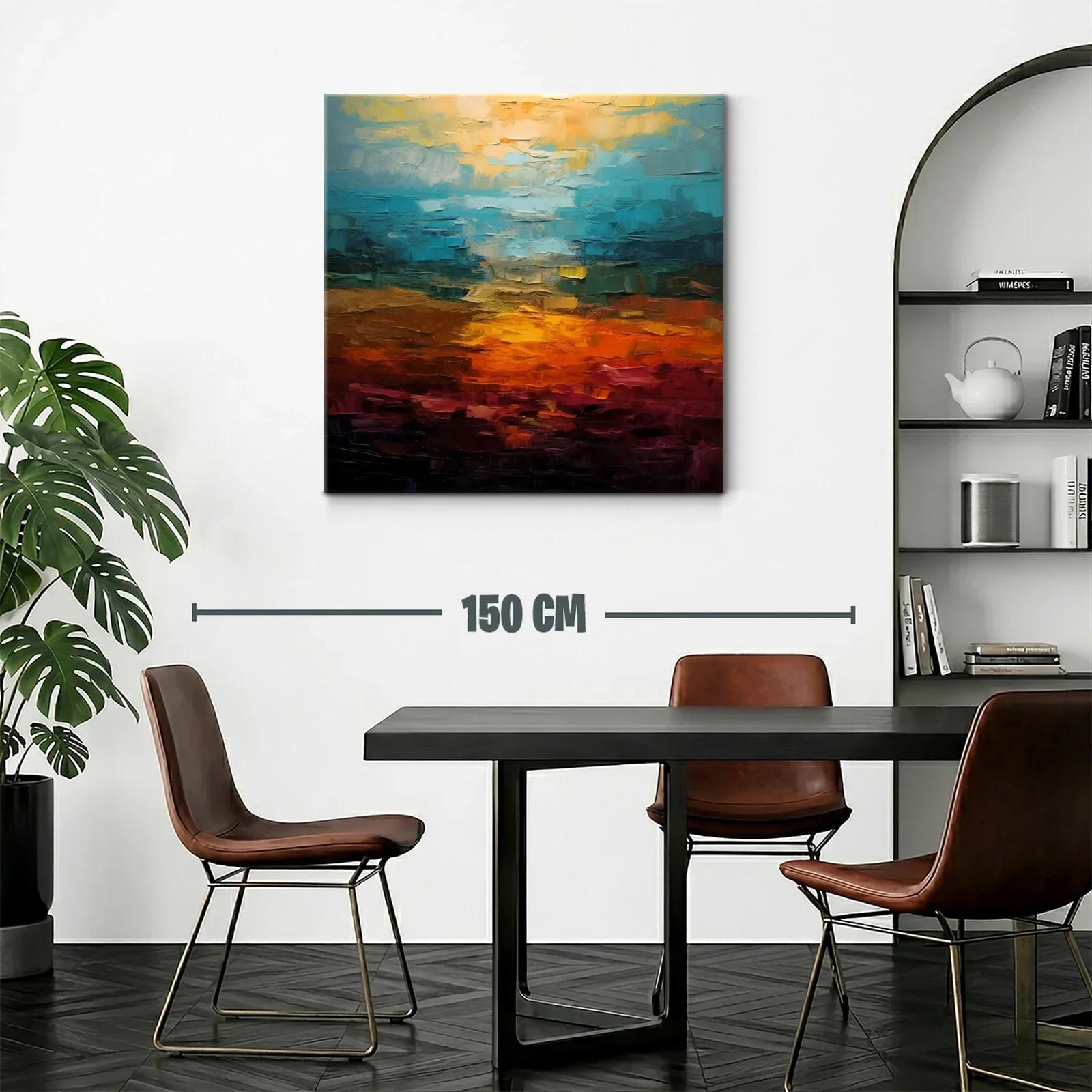 Atardecer Abstracto en Vivos Tonos Cálidos y Fríos — miniatura 2