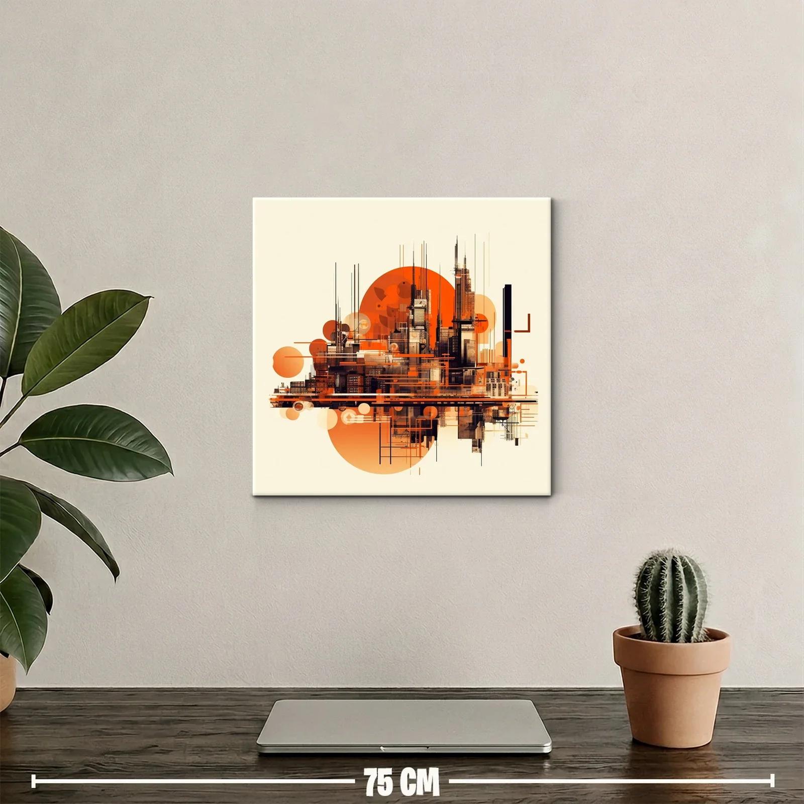 Composición abstracta con formas geométricas y tonos cálidos — miniatura 2