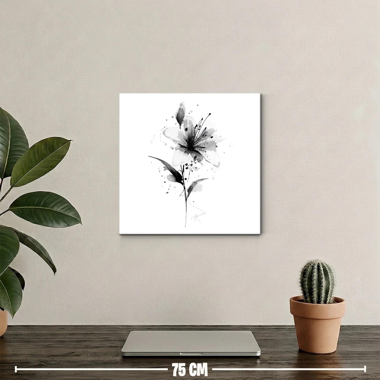 Flor elegante en tonos monocromáticos suaves y delicados — miniatura 2