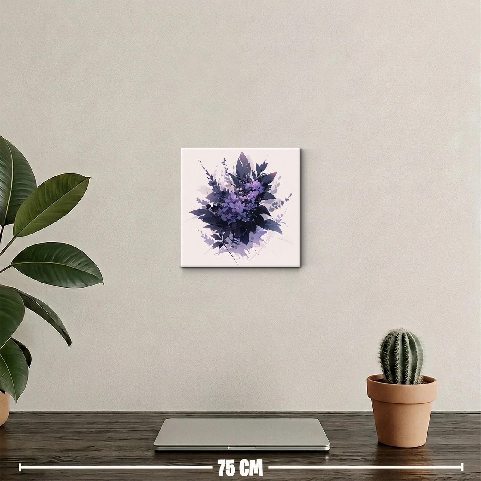 Composición floral elegante en tonos morados y lilas — miniatura 2