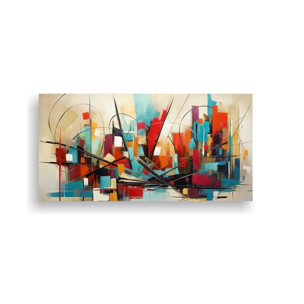 Cuadro skyline abstracto con arcos amplios — imagen principal