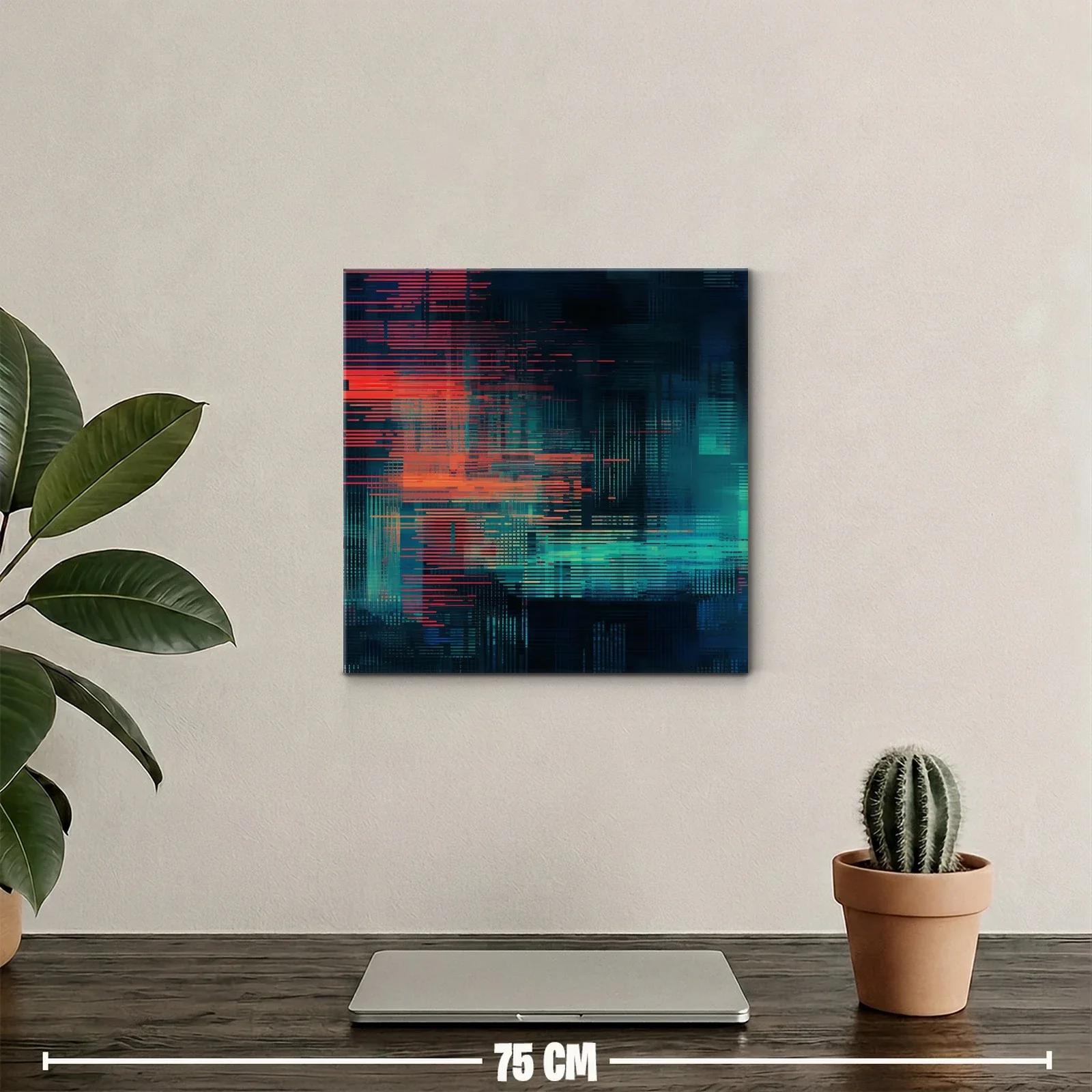 Composición abstracta en tonos vibrantes y oscuros — miniatura 2