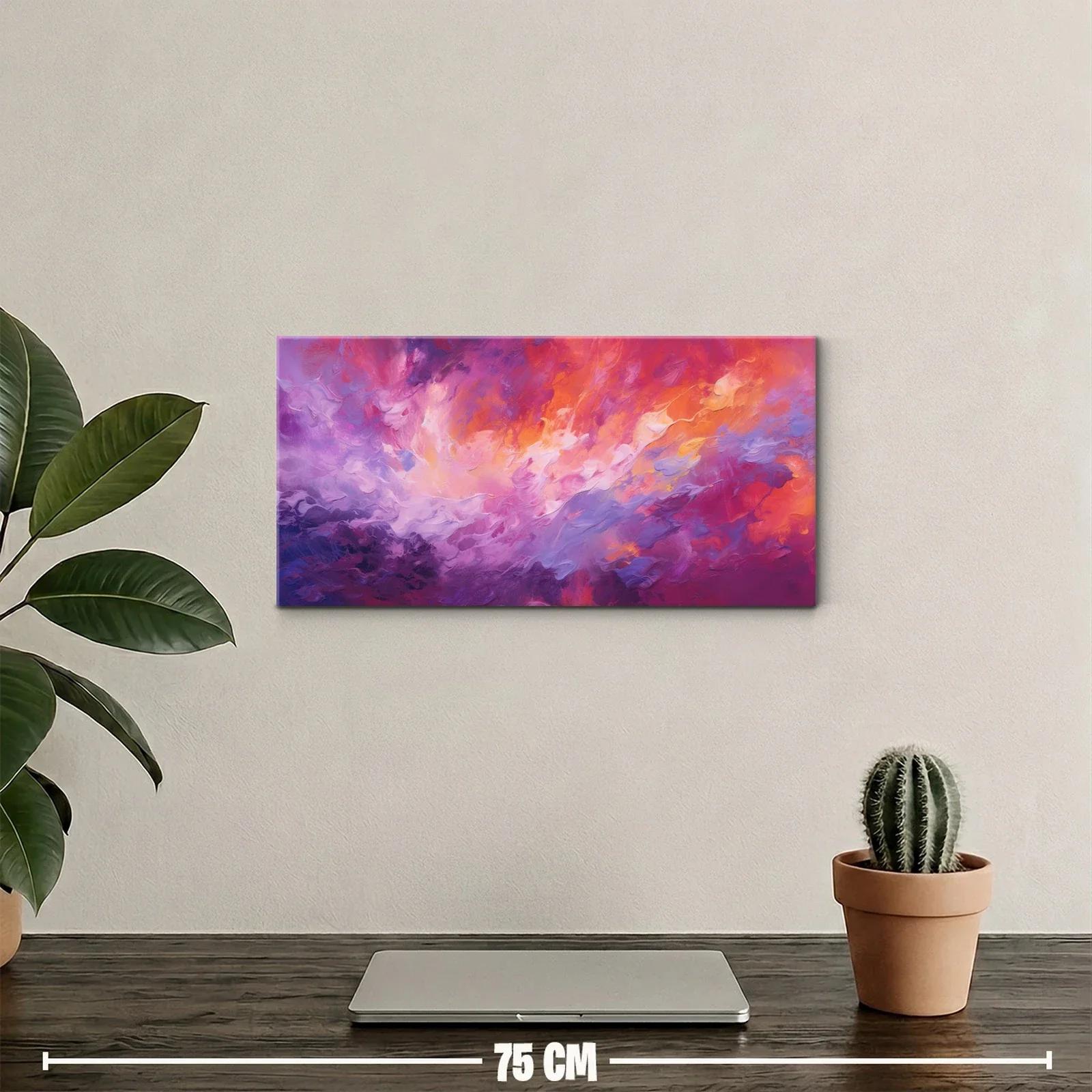 Cuadro cielo abstracto al atardecer con apertura luminosa — miniatura 2