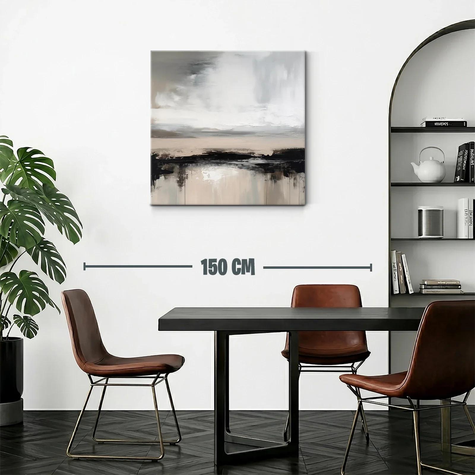 Paisaje abstracto en tonos neutros y texturas suaves — miniatura 2