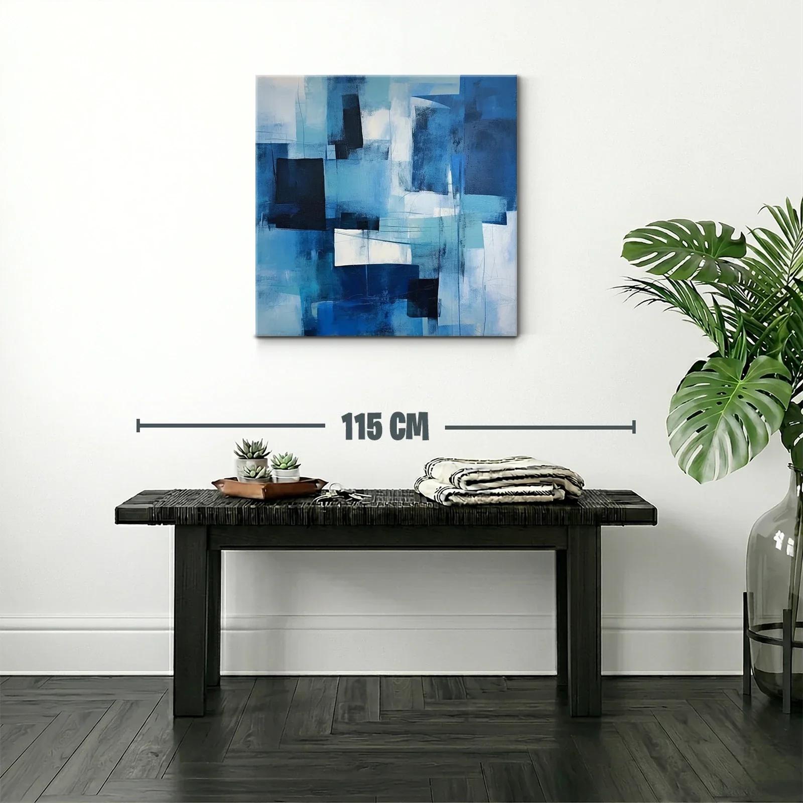 Composición abstracta en tonos azules y blancos — miniatura 2