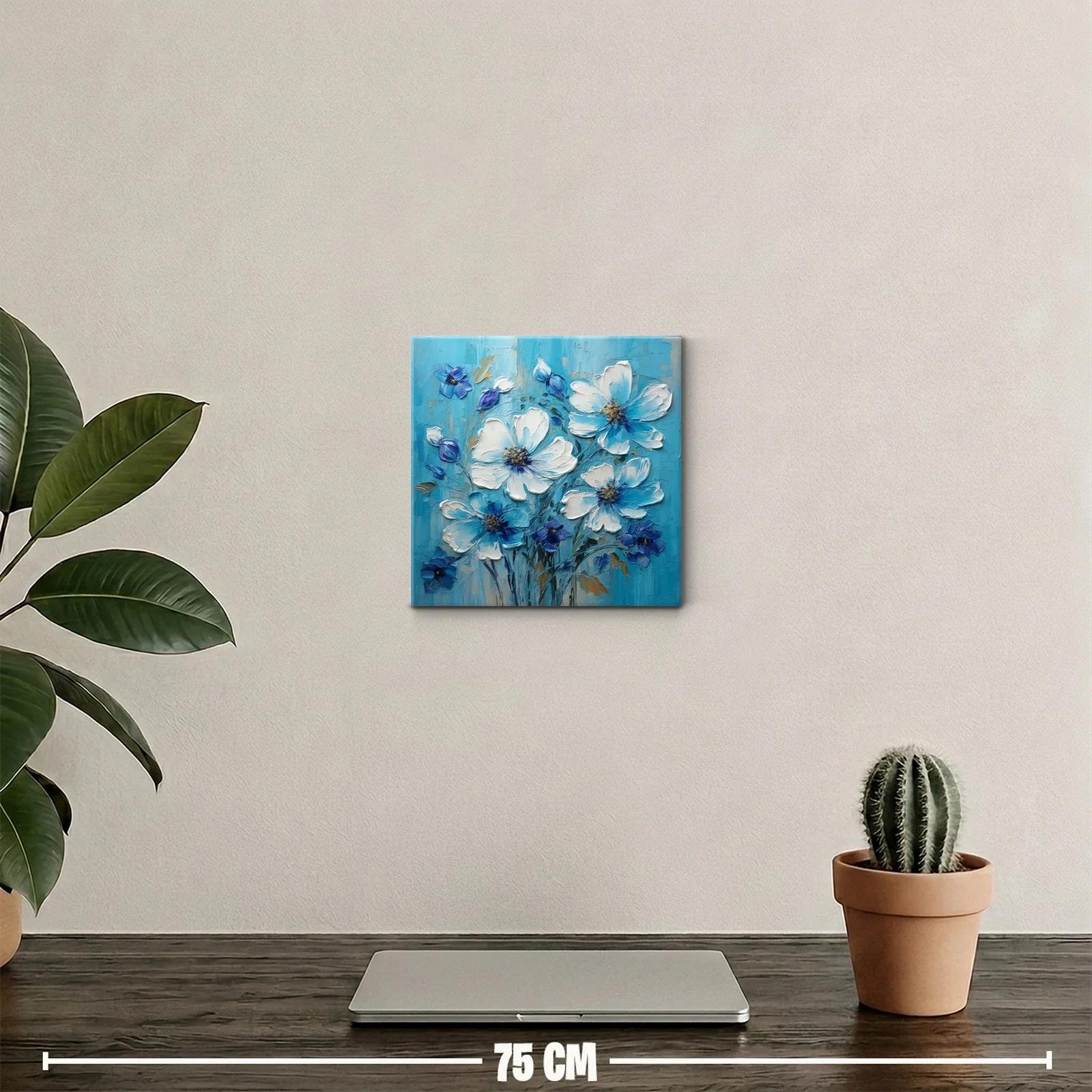 Maravilloso cuadro floral en tonos azules y blancos — miniatura 2