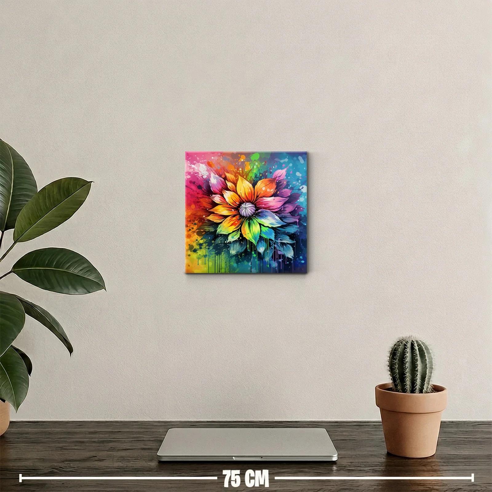 Flor multicolor vibrante llena de energía y movimiento — miniatura 2