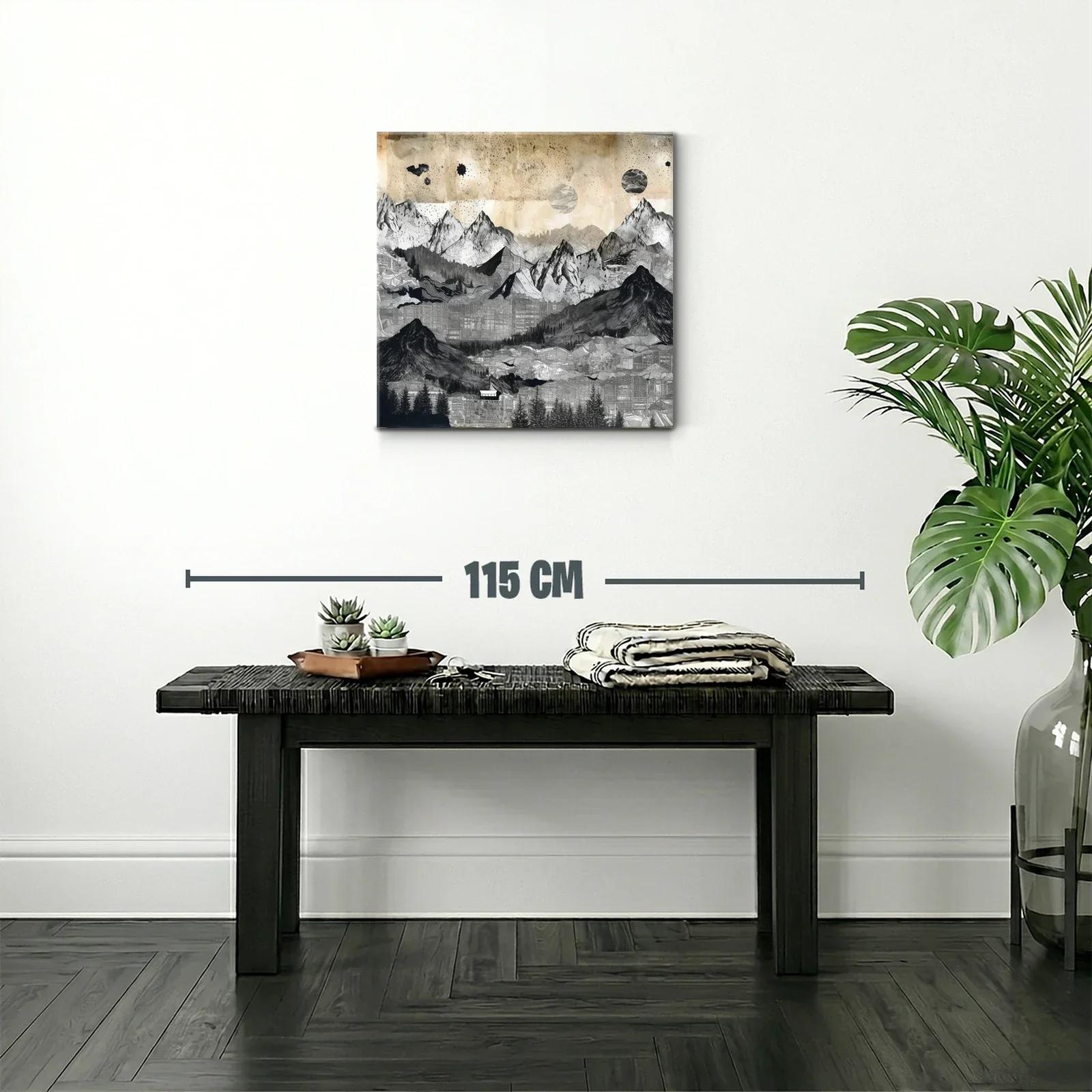 Montañas abstractas con contrastes en tonalidades neutras — miniatura 2
