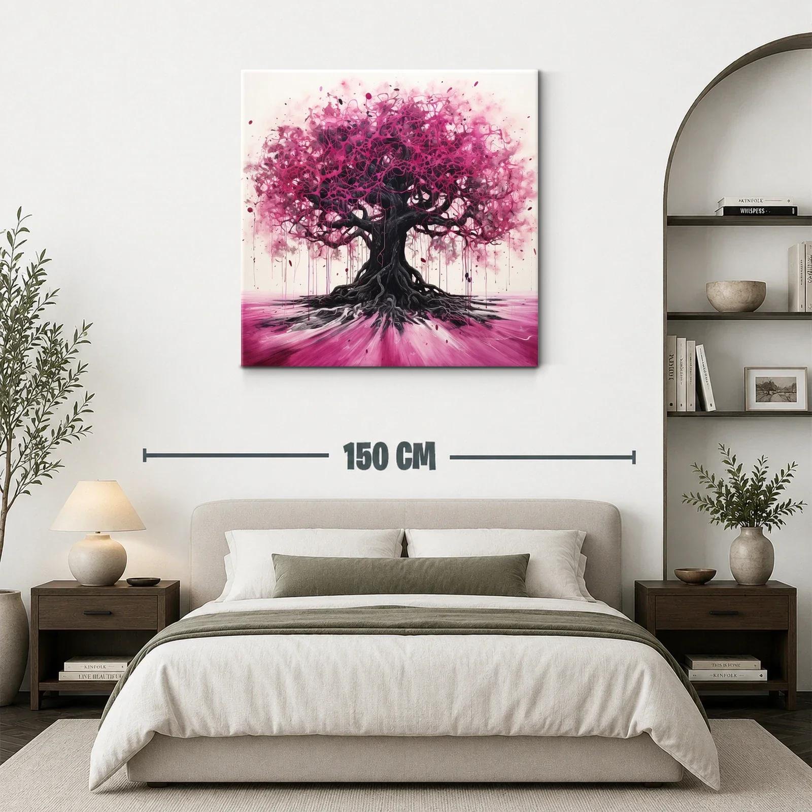Árbol vibrante con ramas entrelazadas en tonos fucsia — miniatura 3