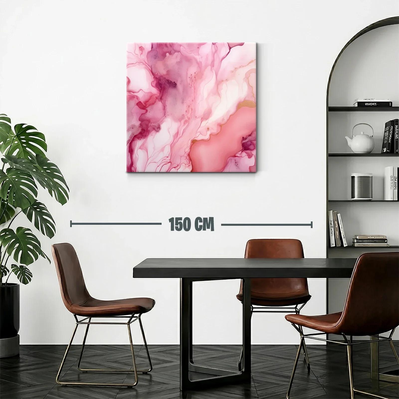 Abstracto fluido en tonos rosas con toques dorados suaves — miniatura 2