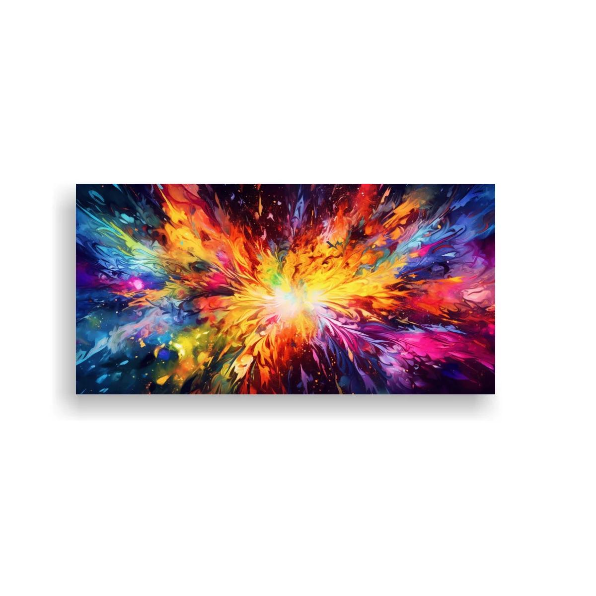 Cuadro explosión de color con estallido luminoso — imagen principal