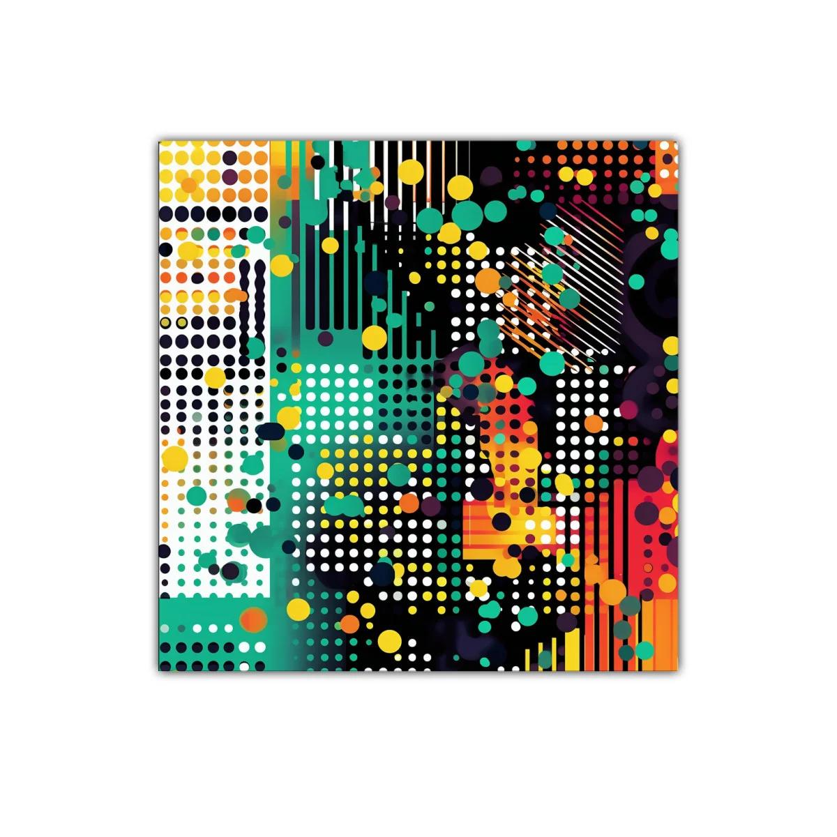 Composición abstracta con puntos y líneas coloridas — miniatura 1