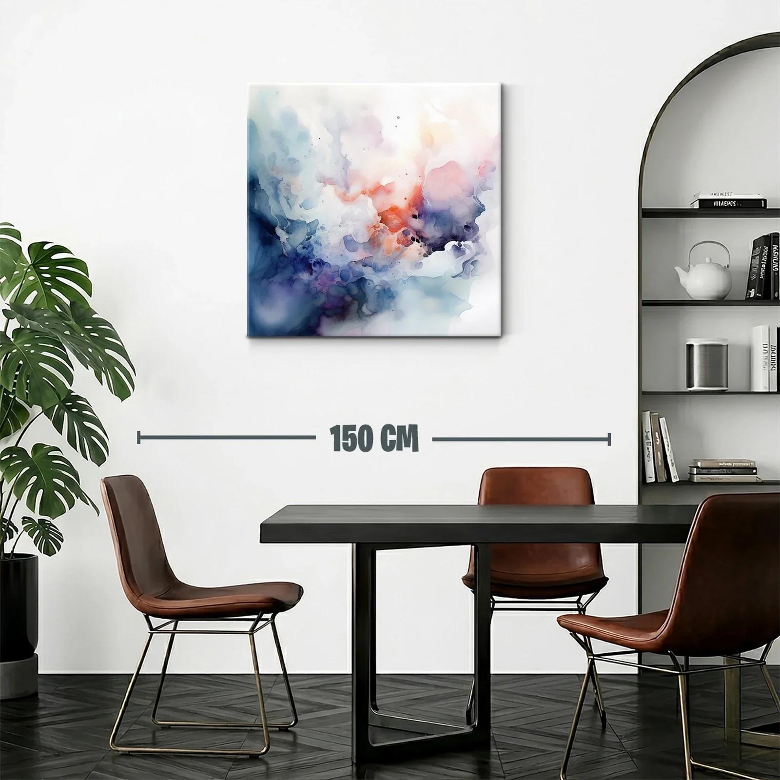 Cuadro abstracto con tonos suaves y vibrantes — miniatura 2