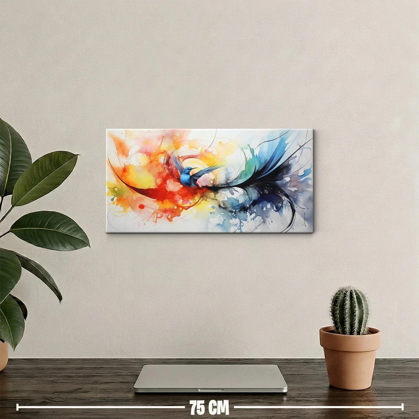 Cuadro alas abstractas en acuarela — miniatura 2