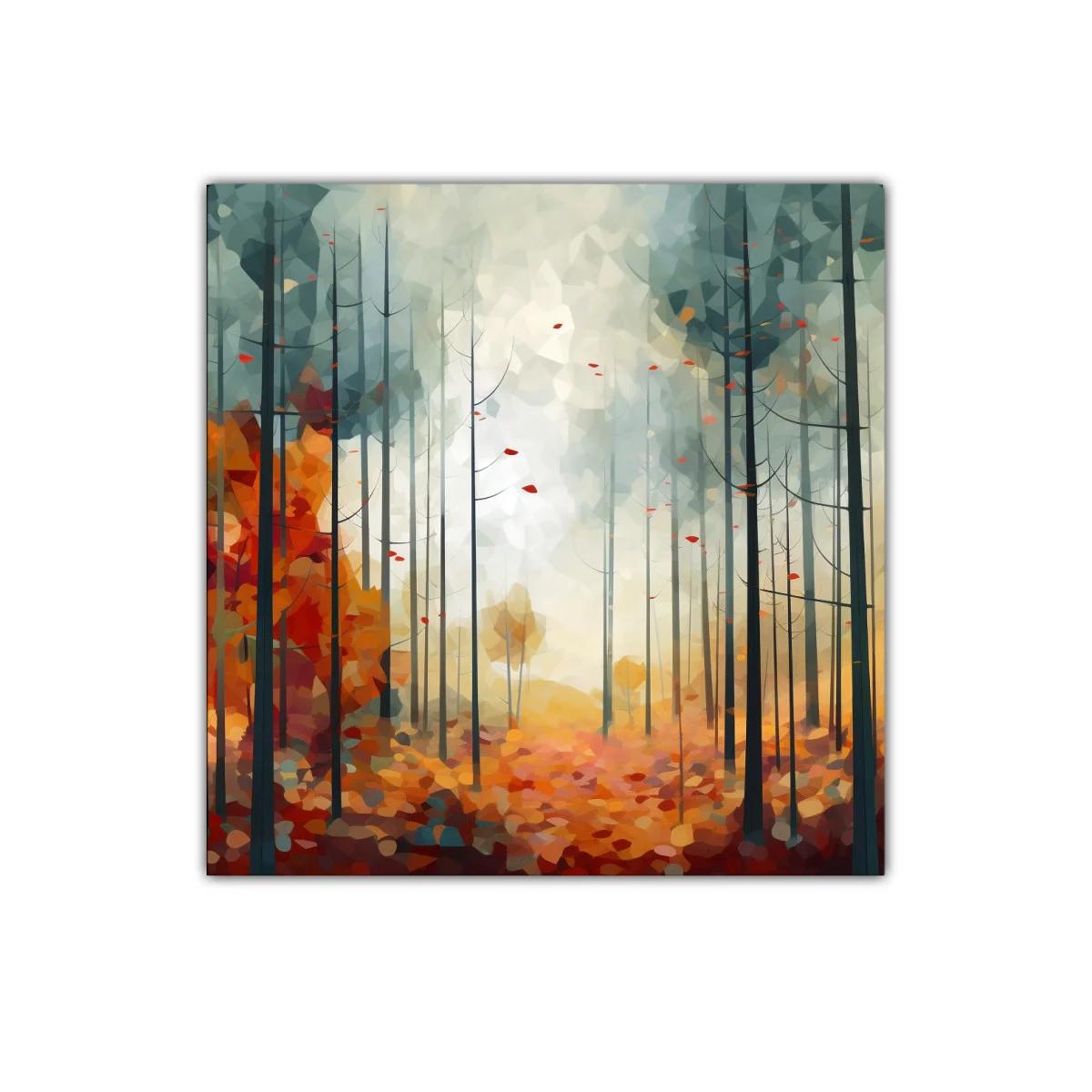 Bosque abstracto otoñal con tonos cálidos y suaves — imagen principal