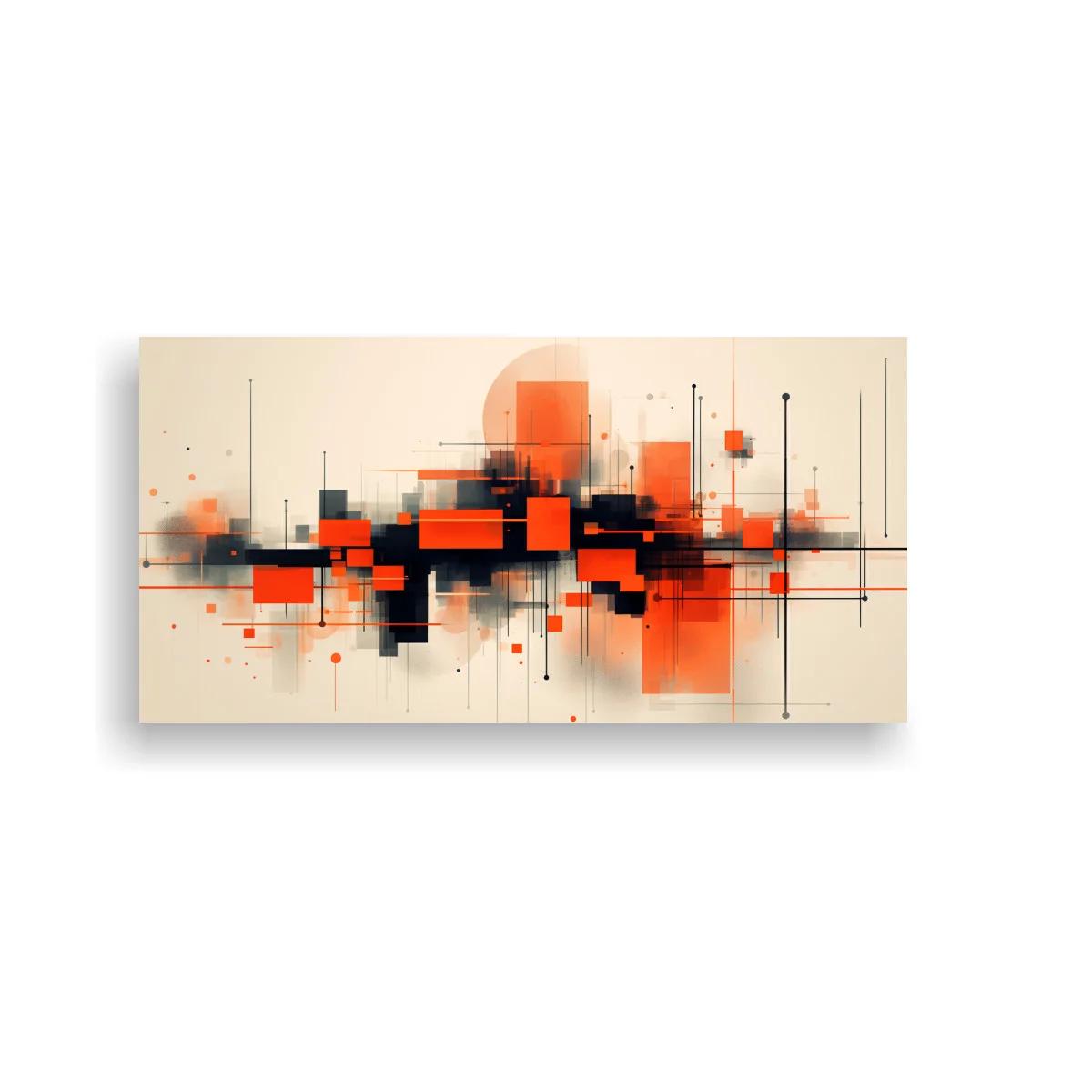 Cuadro composición geométrica abstracta en formato panorámico — imagen principal