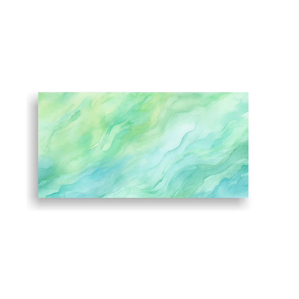 Cuadro abstracción de acuarela en verde agua — imagen principal