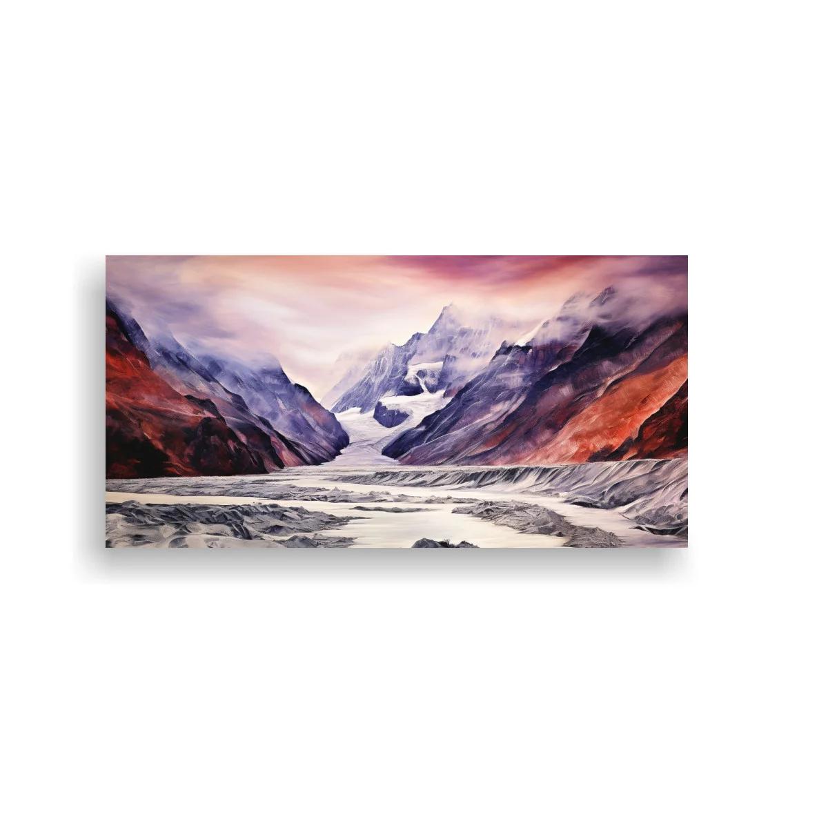 Cuadro glaciar en valle de montaña nevada — imagen principal