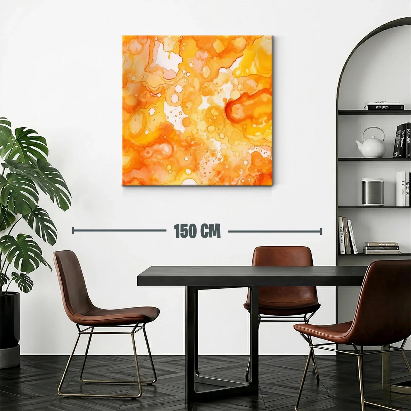 Arte abstracto en tonos cálidos y vibrantes naranja y amarillo — miniatura 2