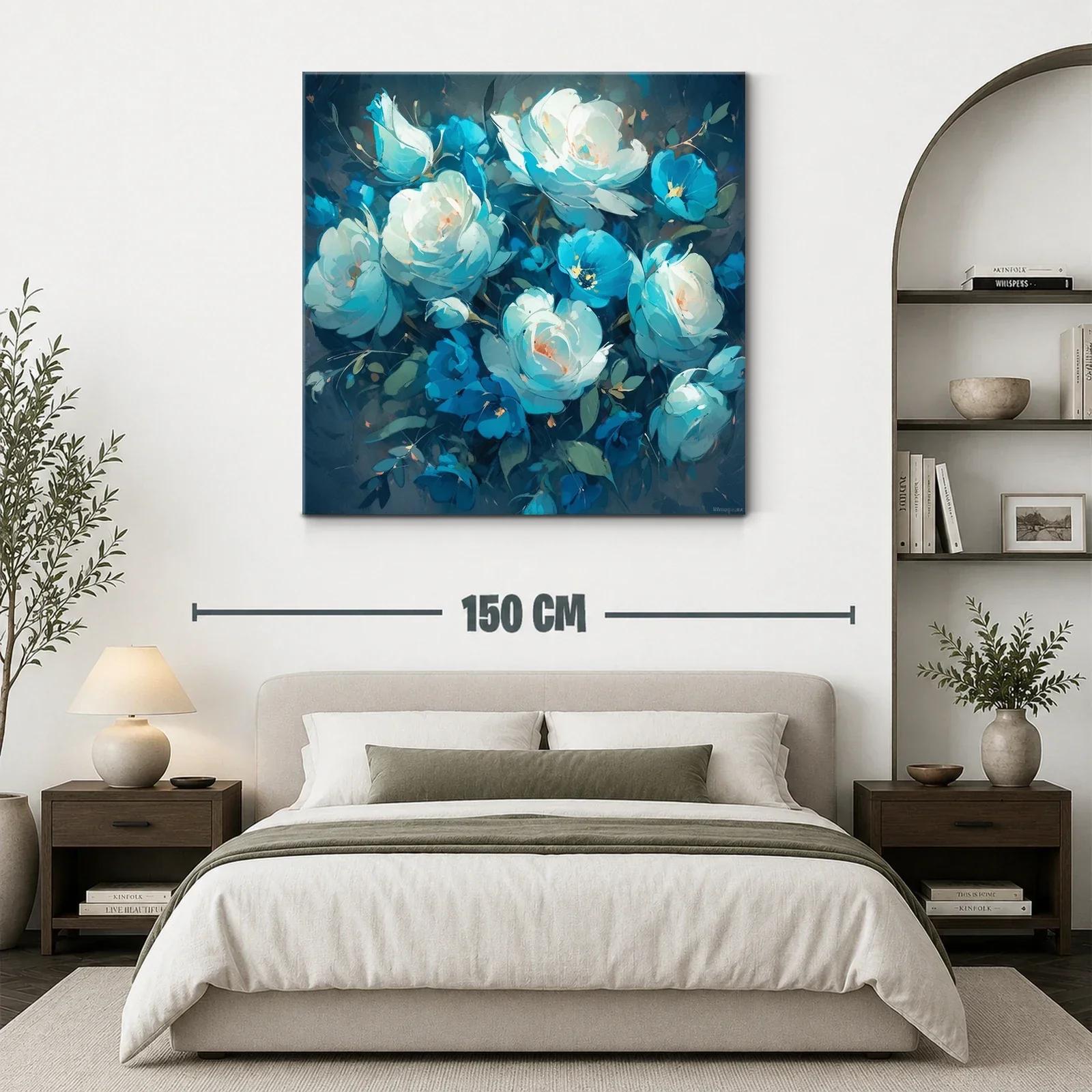 Naturaleza en calma con flores en tonos azul y blanco — miniatura 3