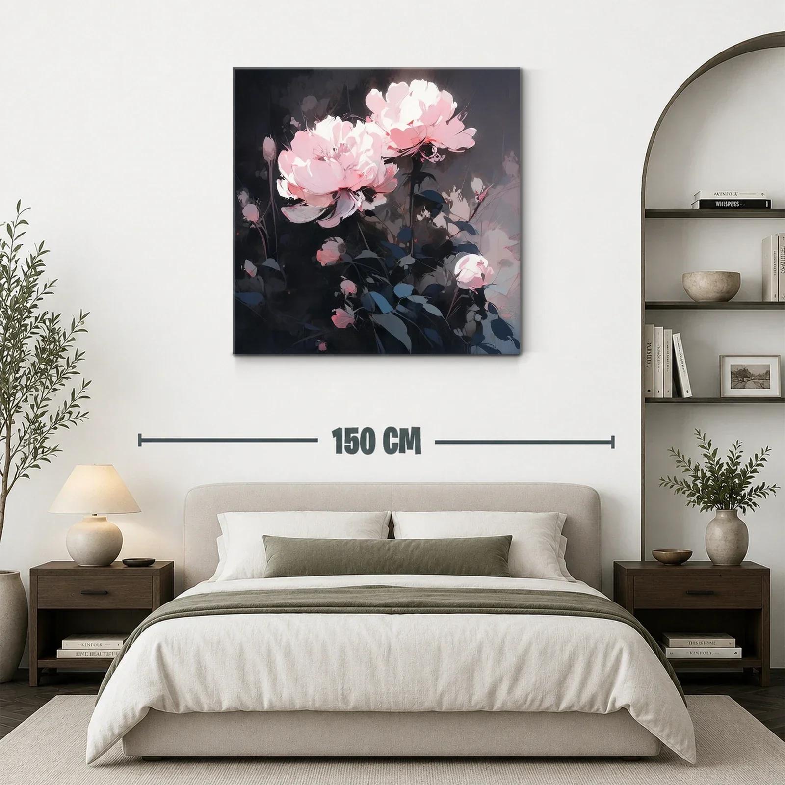 Flores delicadas en tonos suaves sobre fondo oscuro — miniatura 3