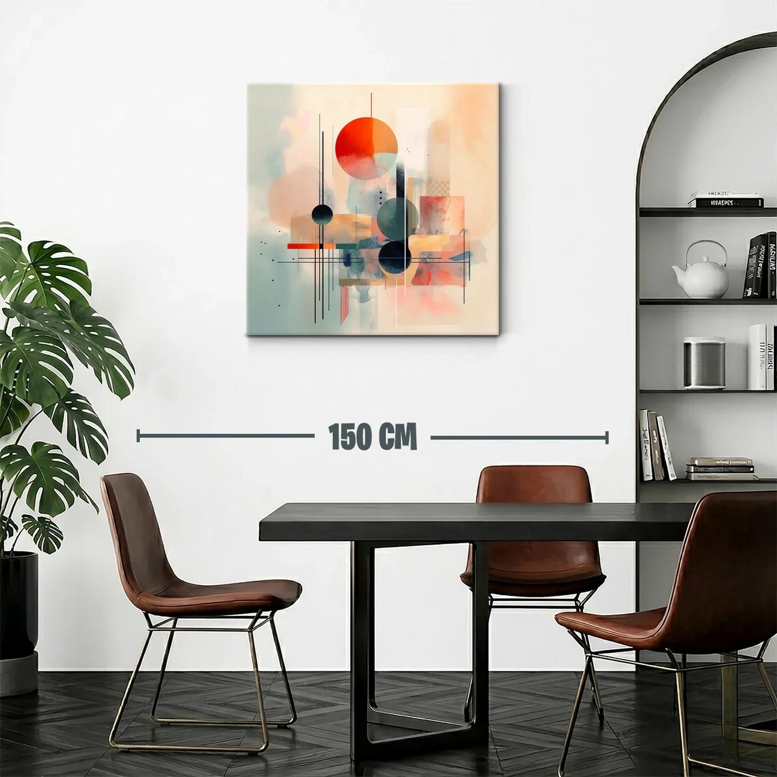 Composición abstracta con formas geométricas y tonos cálidos — miniatura 2